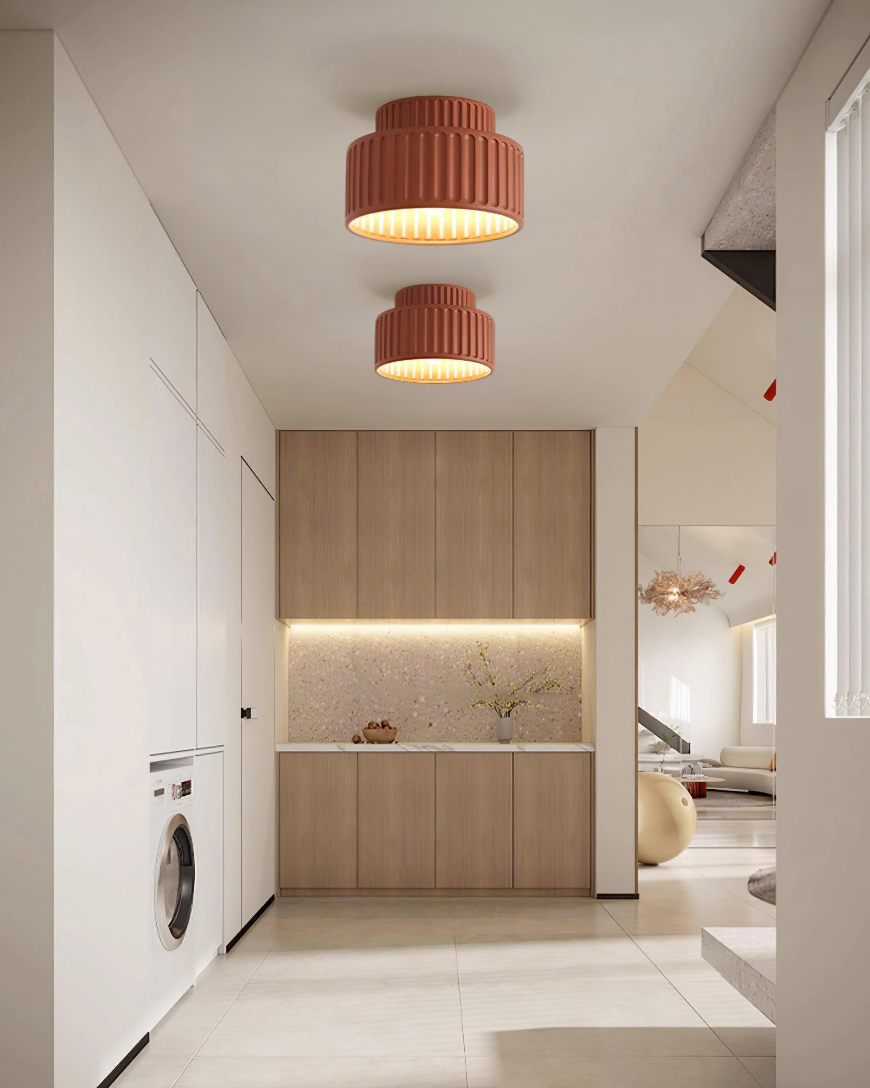 Modern Kami Ceiling Lamp - Elegant LED Flush Mount Light Fixture for Bedroom, Living Room & Kitchen - Energy Saving Home Lighting Solution