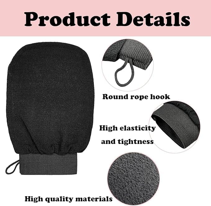 Exfoliating Mitt for Body (1pc) - Pure Viscose Fiber Scrub Glove - Deep Exfoliation for Dead & Dry Skin - Shower & Spa Essential for Men & Women - Perfect for Pre-Tanning & Smooth Skin Care