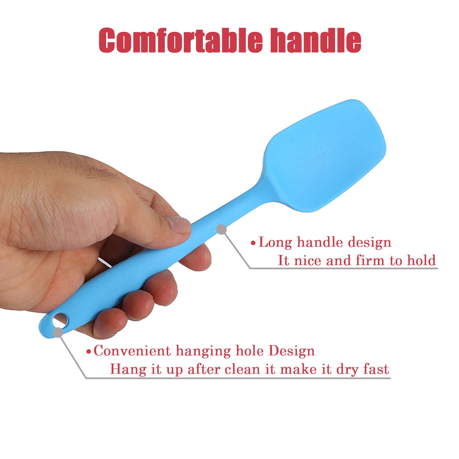 Premium Silicone Spatula Set - 4-Piece Heat-Resistant Baking & Cooking Utensils - Flexible Rubber Spoon Spatulas for Mixing, Flipping & Scraping - Perfect for Baking Cakes, Cookies & Cooking Sauces