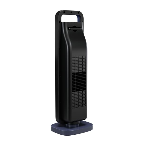 1500W Portable Space Heater with Remote Control, Thermostat & 24H Timer - 26 Inch Oscillating Indoor Heater for Bedroom, Office, Living Room | Overheat Protection & 50° Wide-Angle Heating | Navy Blue Energy Efficient Room Warmer