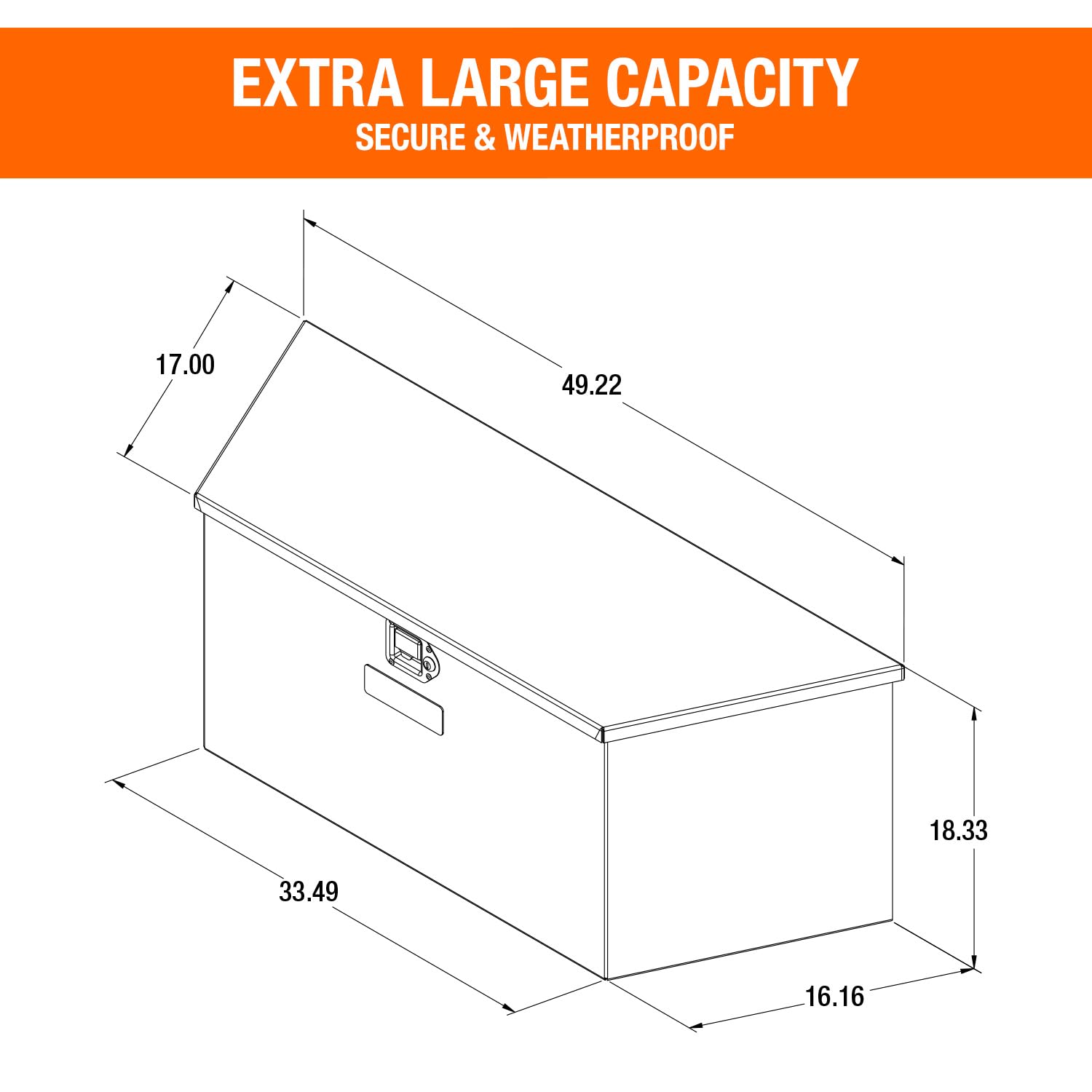 Buyers Products 1701385 Aluminum Trailer Tongue Tool Box - 18.3