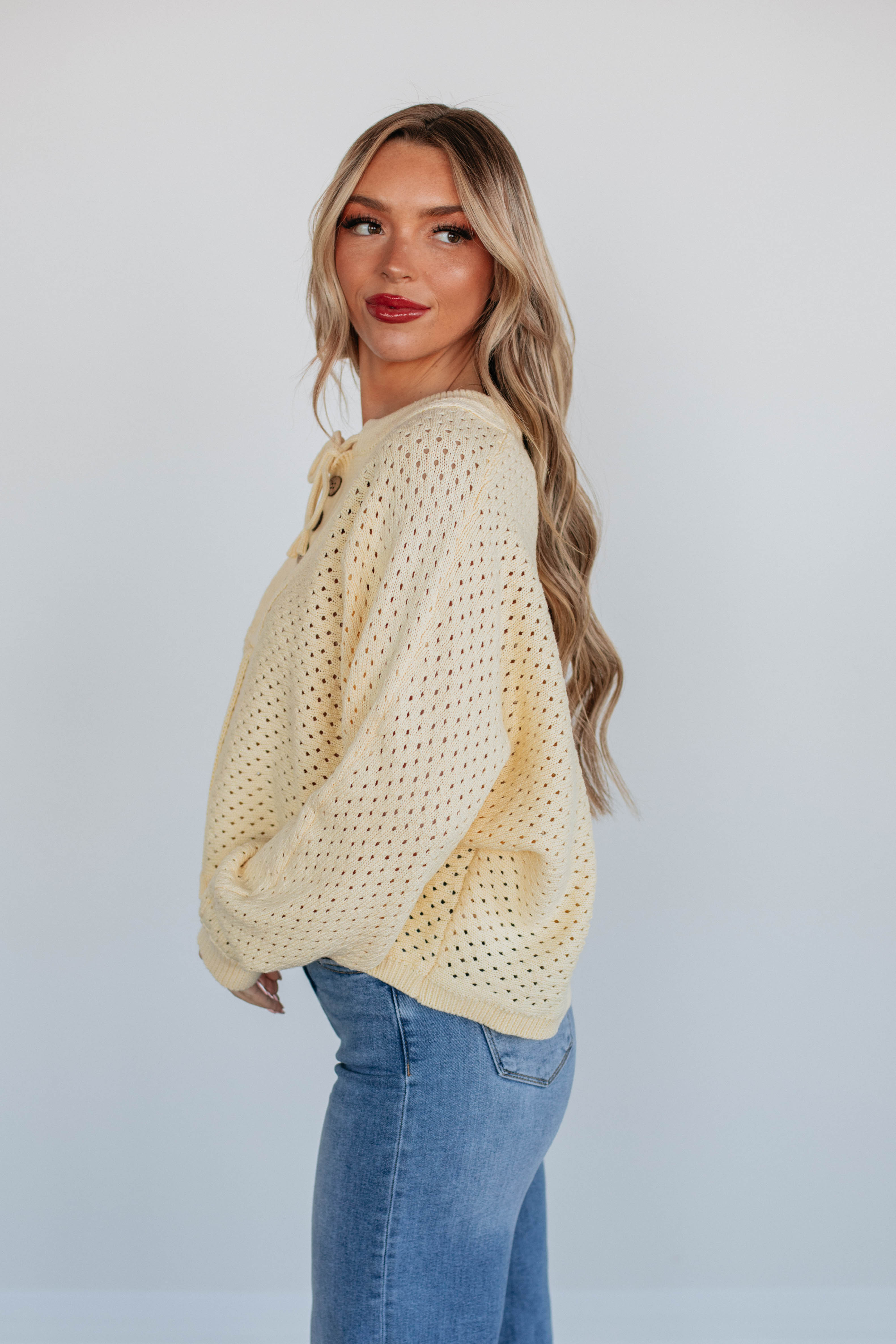 Callee Knit Sweater Women's Daffodil Yellow Cable Knit Pullover - Cozy Winter Fashion for Casual Outings & Office Wear
