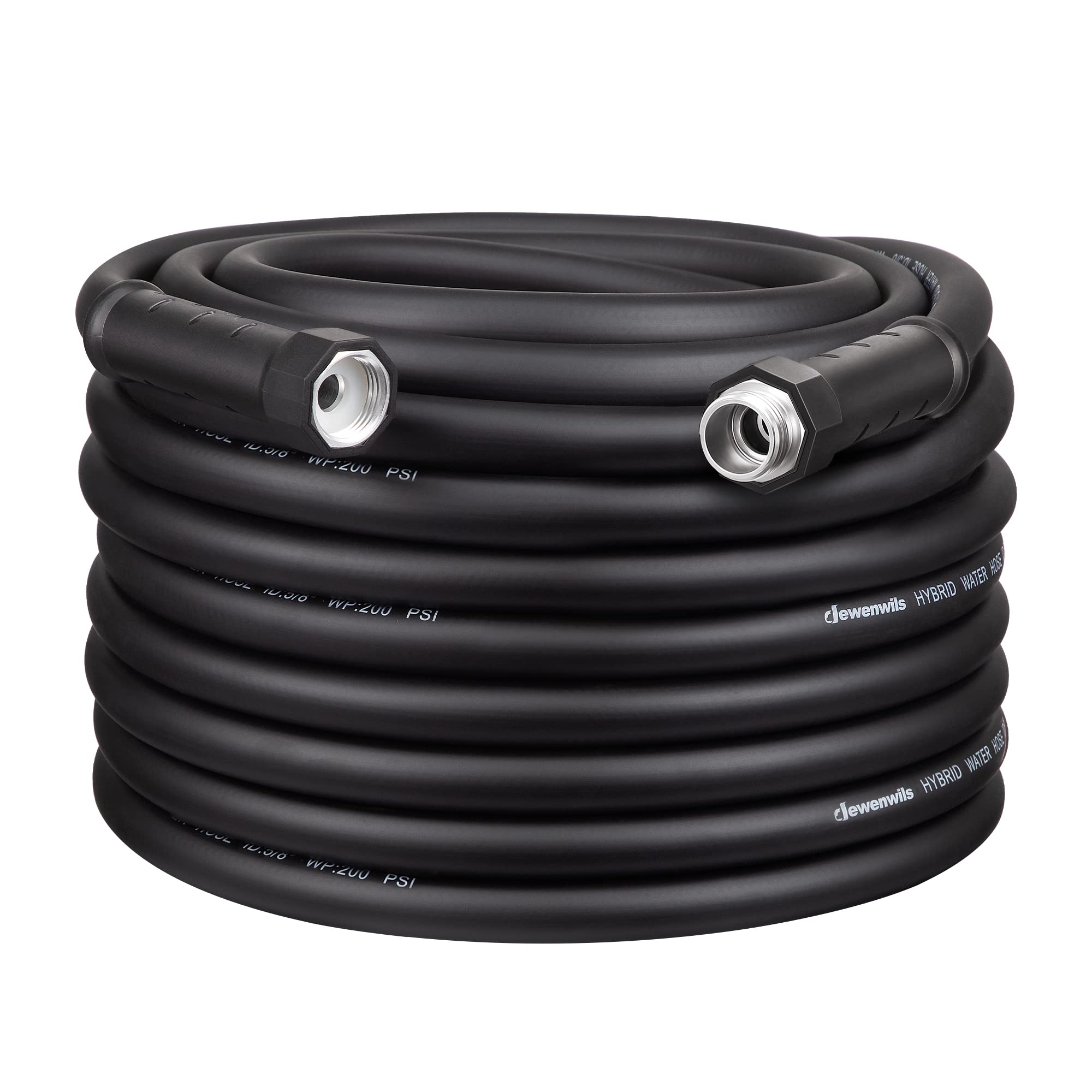 Durable 75 ft x 5/8 Inch Heavy Duty Garden Hose with Swivel Handle - Lightweight, Flexible Water Hose for Plants, Cars & Yard Work - 3/4 Inch Solid Brass Fittings, Drinking Water Safe - Perfect for Gardening, Car Washing & Outdoor Cleaning