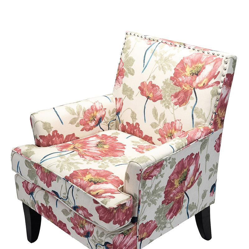 Bradley Armchair - Modern Accent Chair for Living Room, Bedroom & Office - Comfortable Upholstered Lounge Chair with Sturdy Wooden Legs - Perfect for Relaxing, Reading & Decorating Your Home