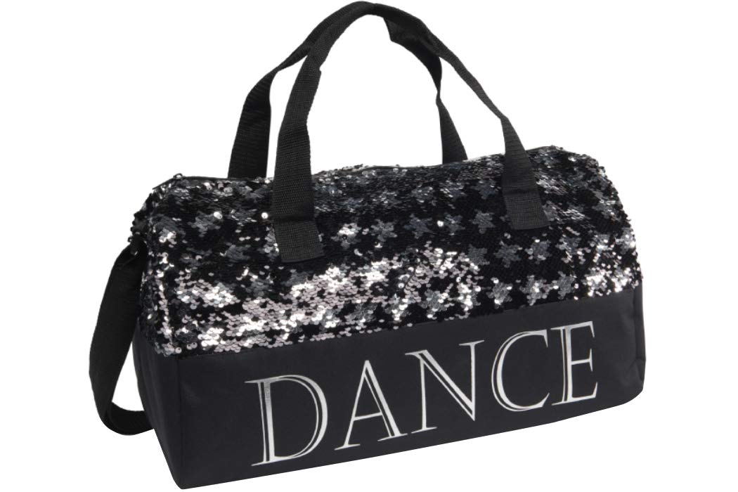 Sparkly Sequin Dance Duffel Bag for Girls - Glamorous Gym & Travel Bag for Dance Classes, Sleepovers & Weekend Trips - B20521