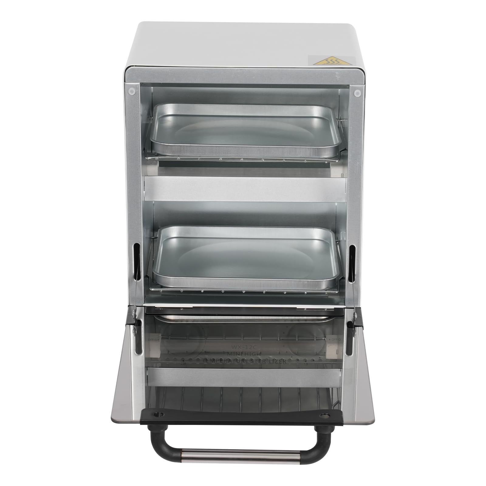 12L High Temperature Sterilizer for Nail & Beauty Tools with Adjustable Thermostat & Timer, 2 Stainless Steel Trays - Perfect for Salon, Spa, Home Use & Professional Disinfection