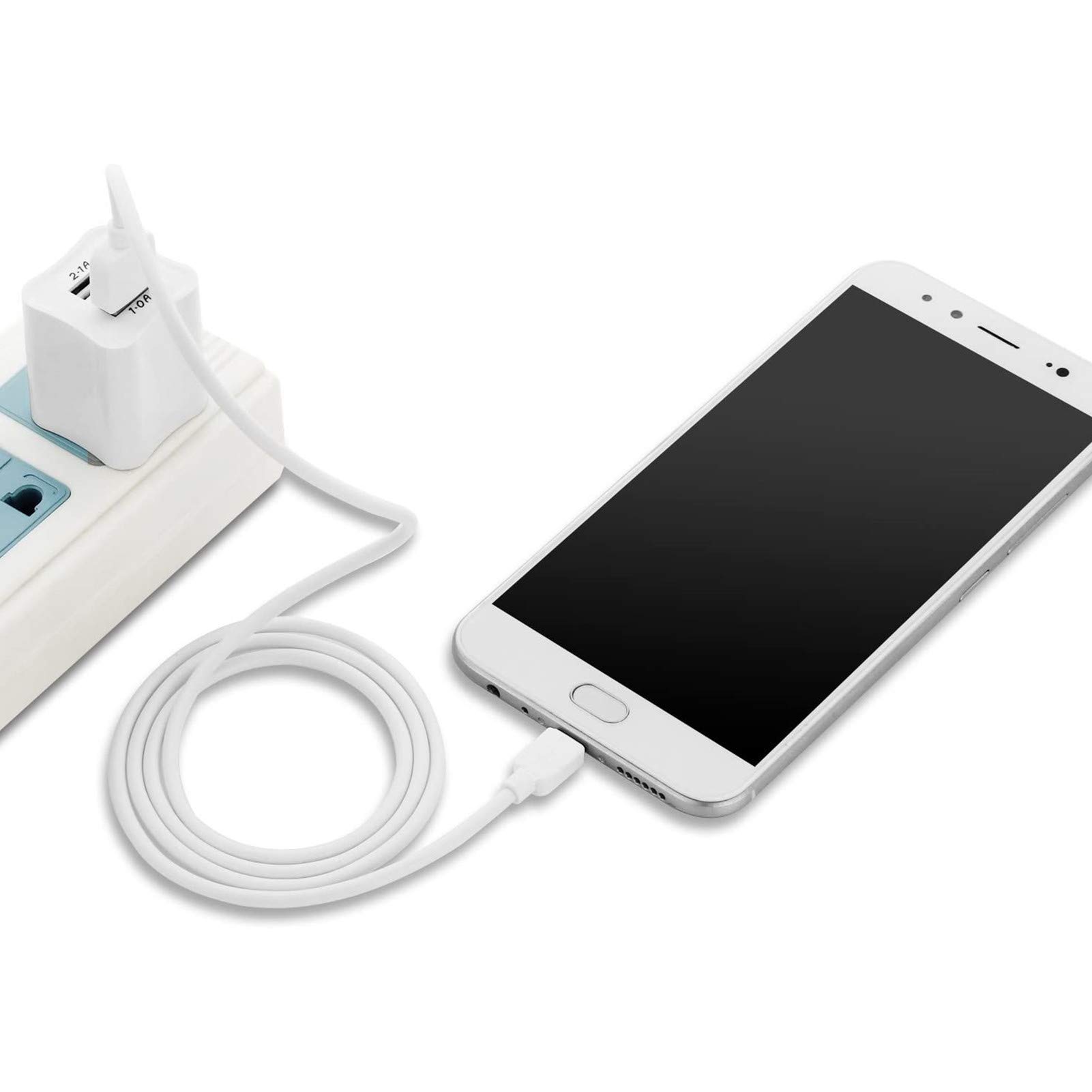 3.3ft White Micro USB Charger Cable - Fast Charging & Data Sync for Verizon QMV7a QMV7b Tablet - Perfect for Home, Office, and Travel Use