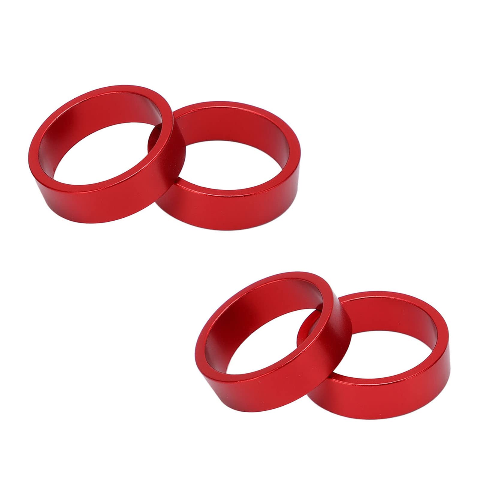 CUTULAMO Front Fork Stem Spacers - Rustproof Headset Spacer for Road & Mountain Bikes - Easy Installation (Red) - Perfect for Bike Maintenance & Customization