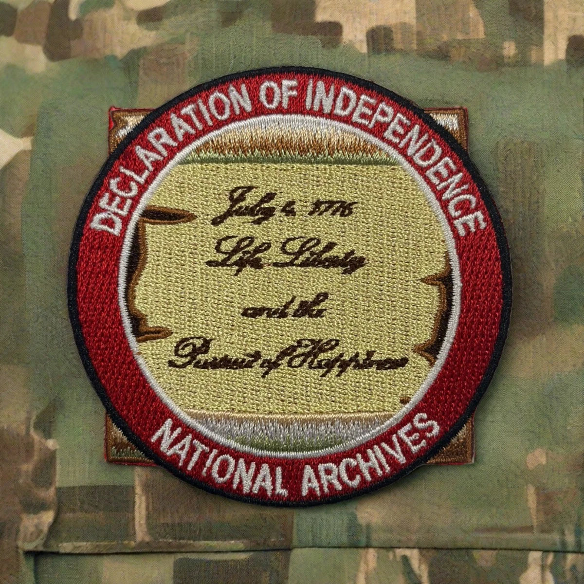 Charters of Freedom Embroidered Patches - Patriotic Iron-On Sew-On Badges for Jackets, Hats & Bags - Perfect for Military, Veterans & History Enthusiasts