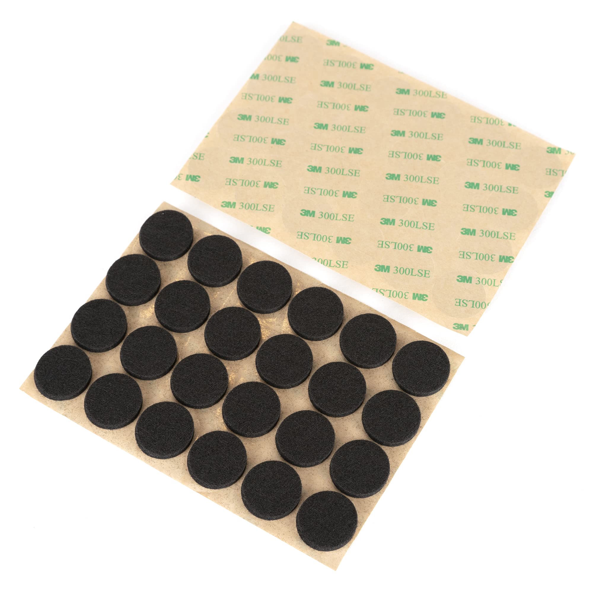 3M Self-Adhesive Furniture Felt Pads - 1 Inch (25mm) Round Non-Slip Protectors for Chairs, Tables & Hardwood Floors - 96 Pack Black - Prevents Scratches, Noise & Floor Damage