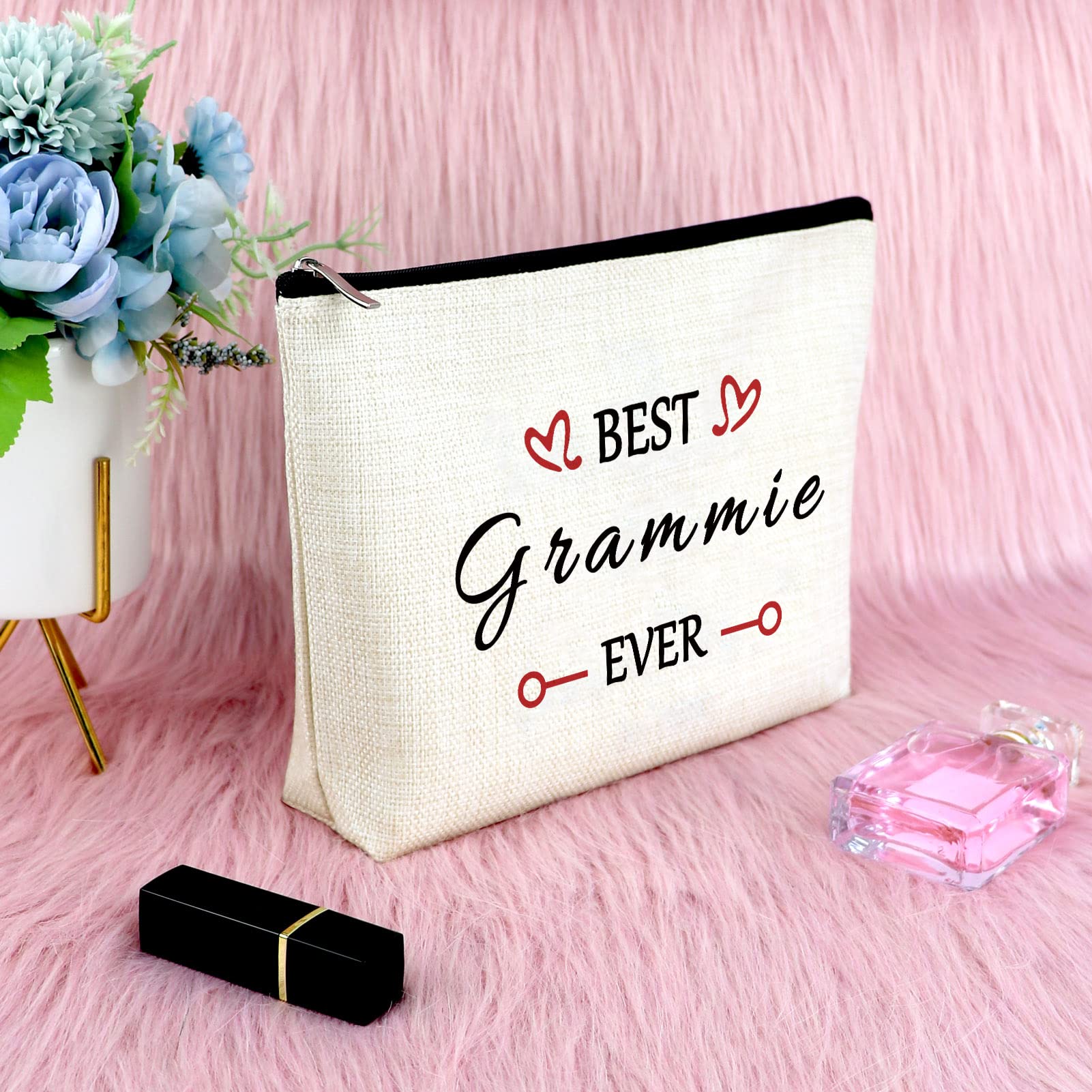 Stylish Makeup Bag for Grandma - Perfect Gift for Mother's Day, Birthday & Thank You | Cosmetic Travel Toiletry Pouch for Women | Great Gift from Granddaughter to Nana | Ideal for Travel, Spa Days & Special Occasions