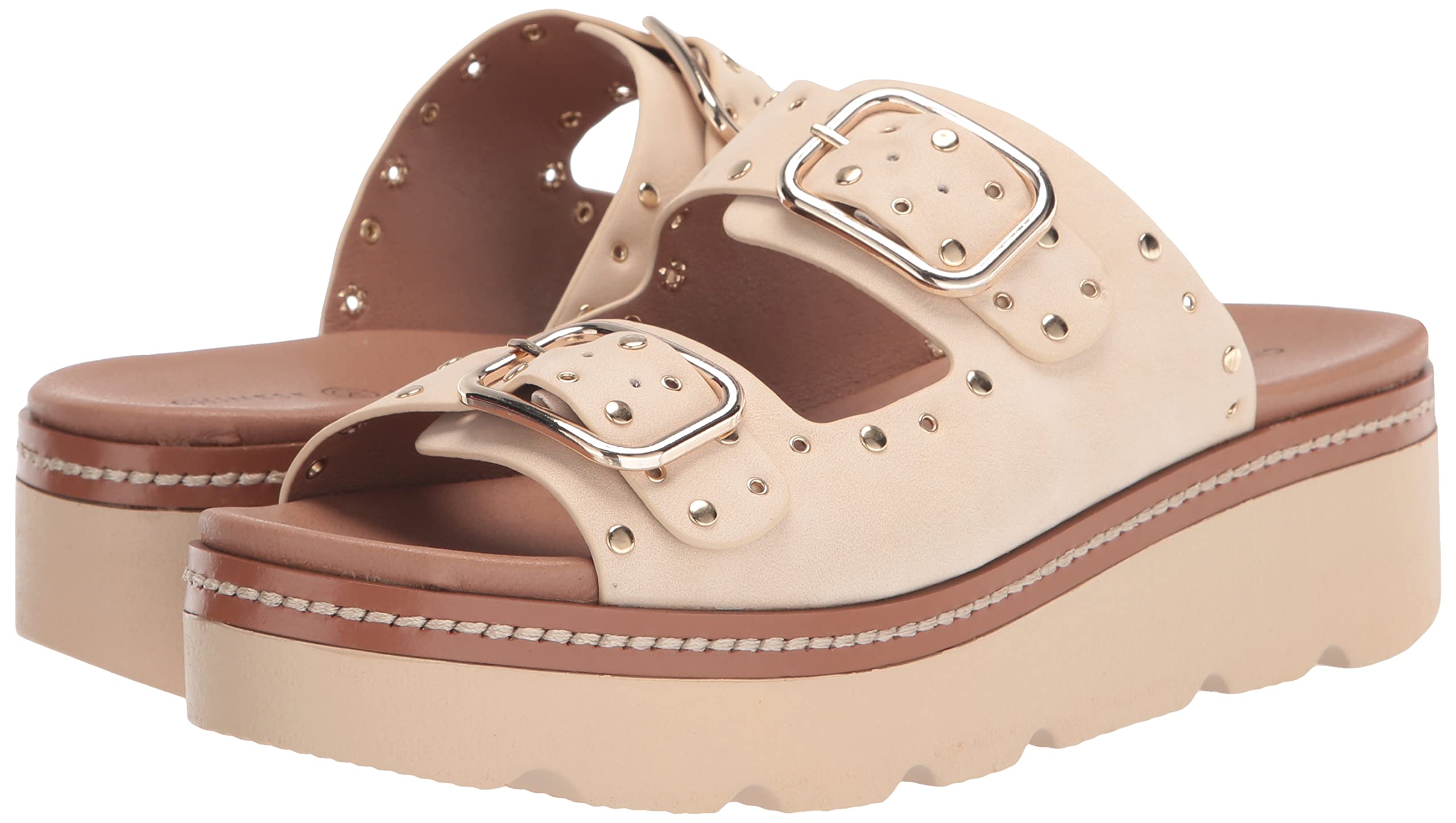 Chinese Laundry Women's Surf Stud Slide Sandal - Comfortable Beach Sandals with Studded Design for Summer, Poolside, and Casual Outings