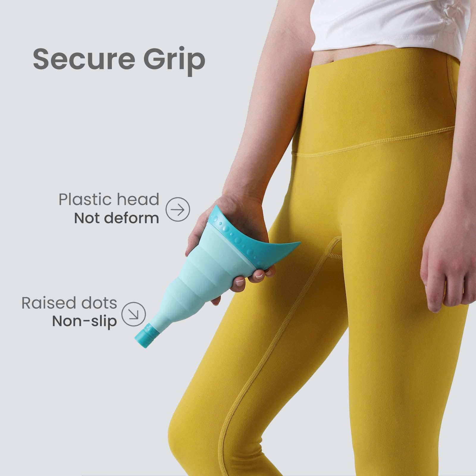 **TRIPTIPS Foldable Female Urinal Device - Portable She Pee Cup for Women, Travel Pee Funnel with Tube Case - Ideal for Camping, Hiking & Road Trips**