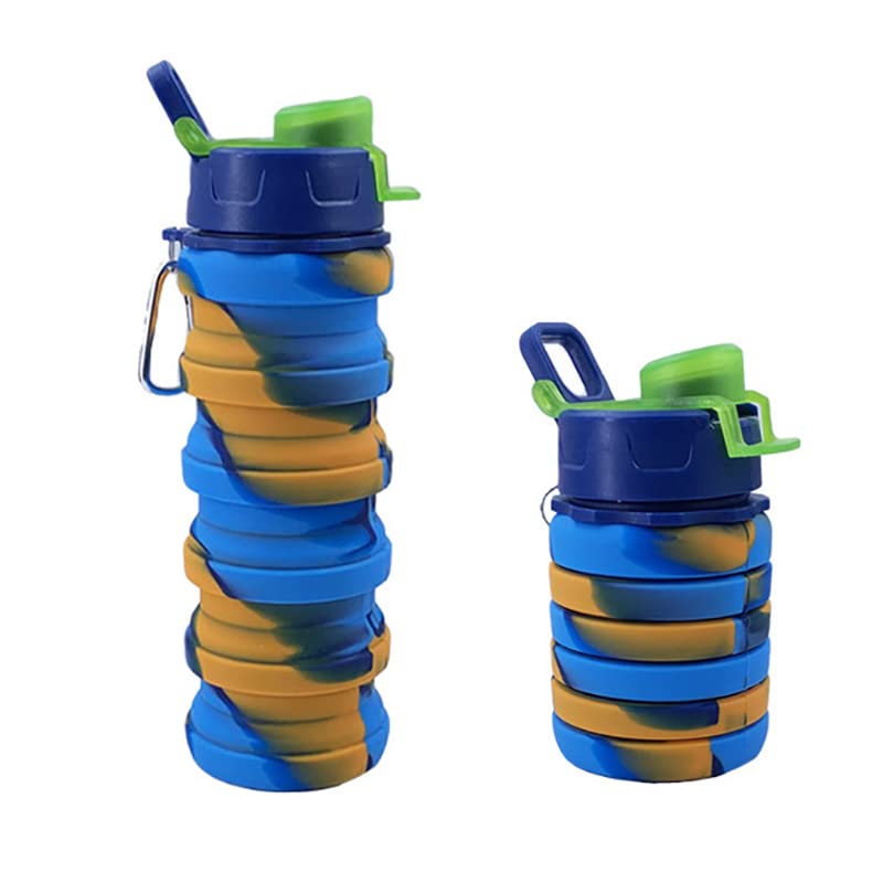 500ml Silicone Collapsible Water Bottle - Foldable Travel Kettle for Cycling, Hiking, Camping & Outdoor Adventures