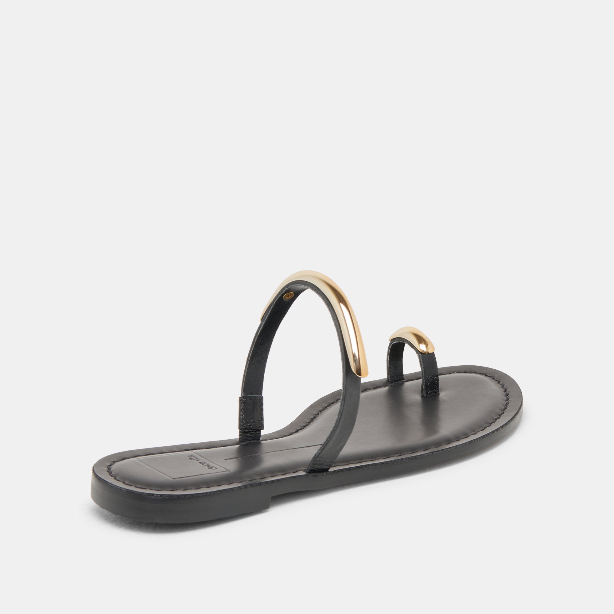 Wink Wide Sandals for Women - Black Leather Comfortable Slip-On Sandals for Walking, Travel & Casual Outfits