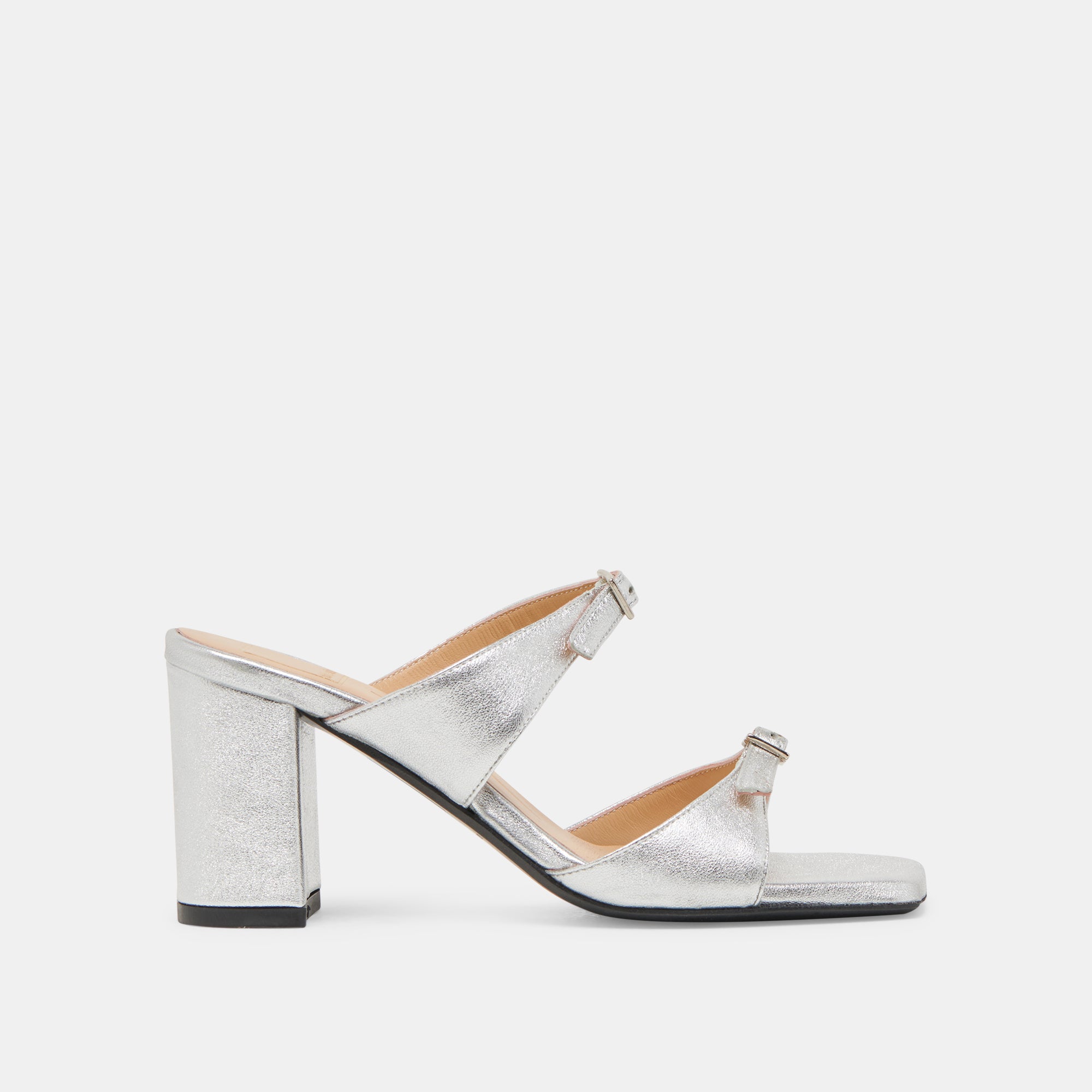 Shane Silver Metallic Leather Heels - Stylish Women's High Heels for Parties, Weddings & Evening Events
