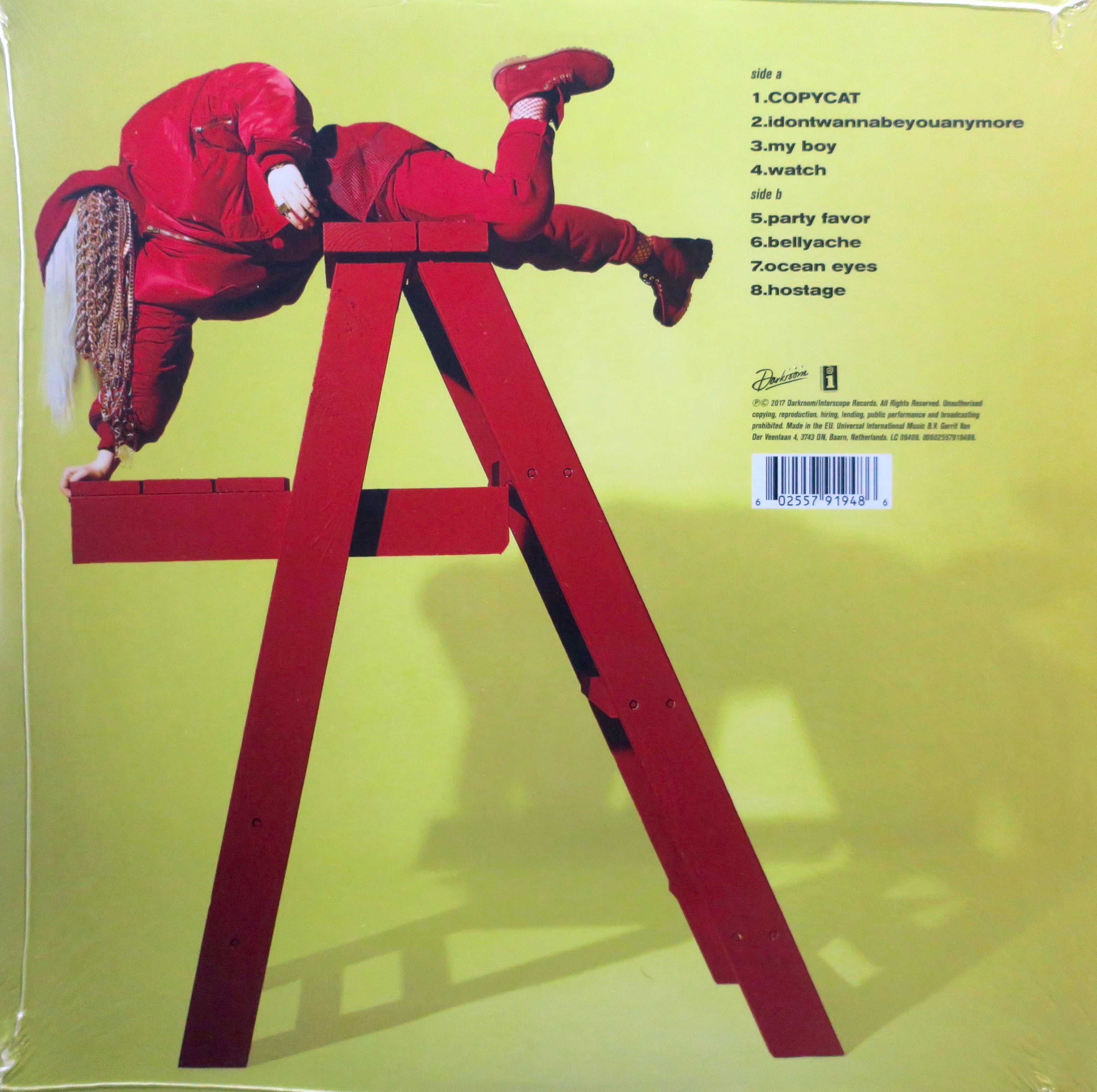 Billie Eilish 'Don't Smile At Me' Limited Edition Red Vinyl LP Record - Perfect for Collectors & Music Lovers, Great for Home Decor & Gift Giving
