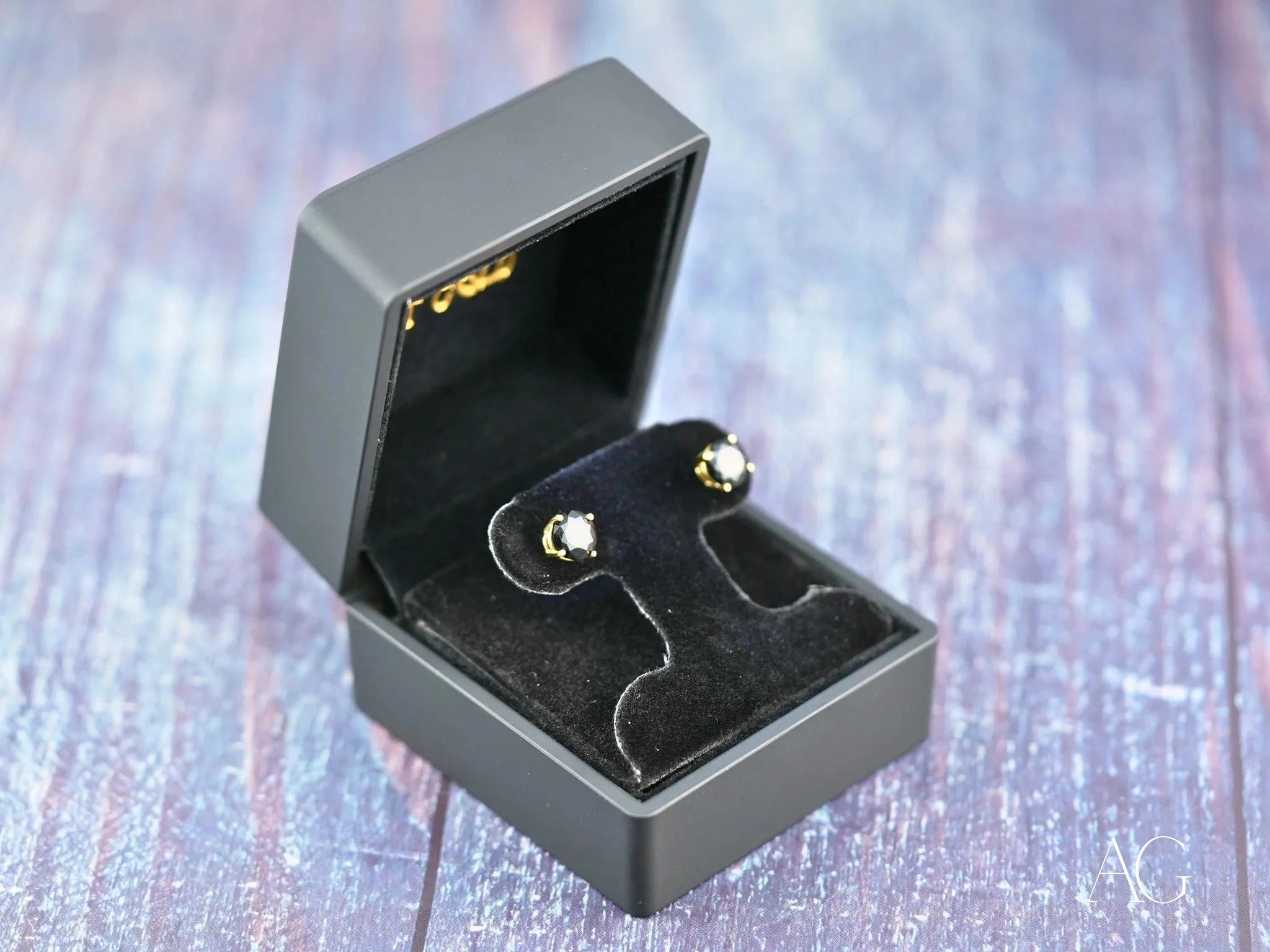 18K Gold Black Onyx Stud Earrings for Women - Elegant Noir Jewelry Gift for Birthday, Anniversary & Special Occasions - Perfect for Evening Parties, Weddings & Formal Events