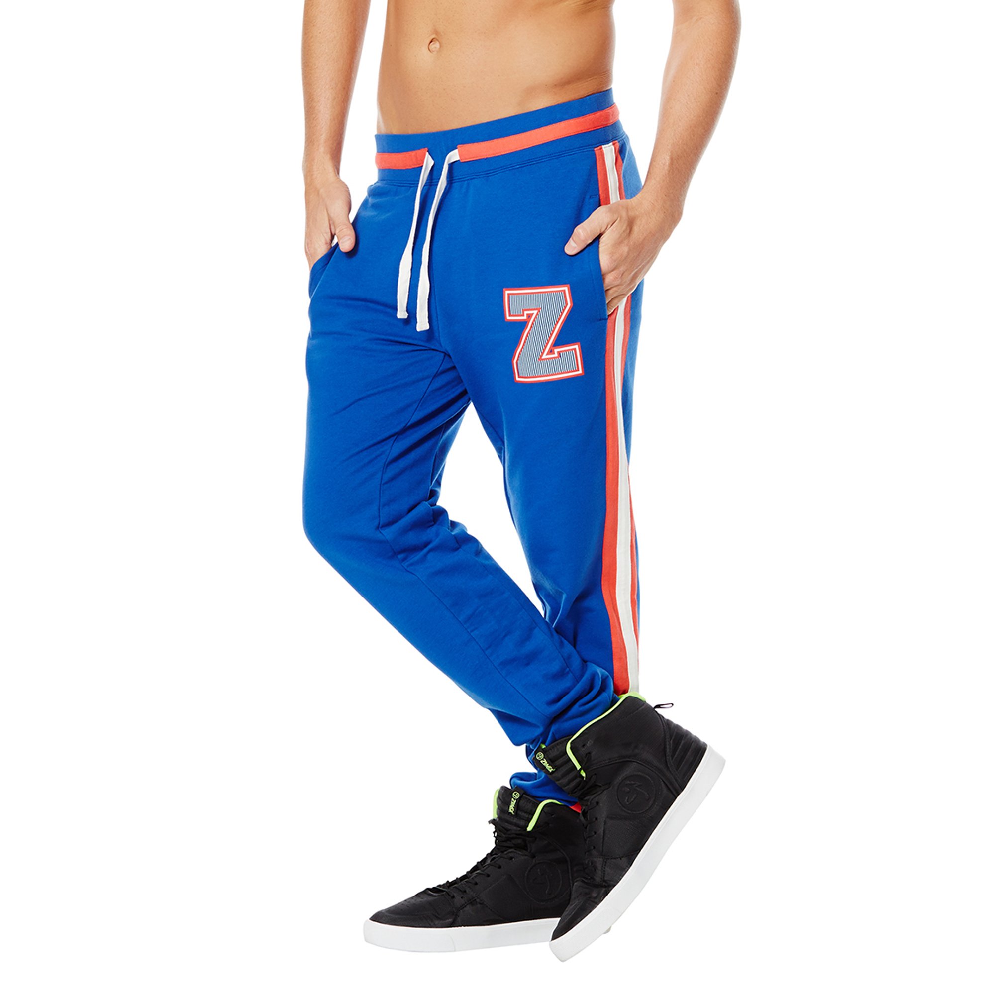 Zumba Fitness Men's U French Terry Pants - Comfortable Workout Joggers for Dance, Yoga & Gym - Moisture-Wicking Activewear for Men