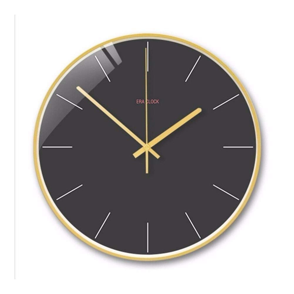 Modern 3D Wall Clock - 14 Inch (35cm) Silent Movement, Solid Color Home Decor for Living Room & Bedroom - Red | Stylish & Quiet for Office, Kitchen, Dorm