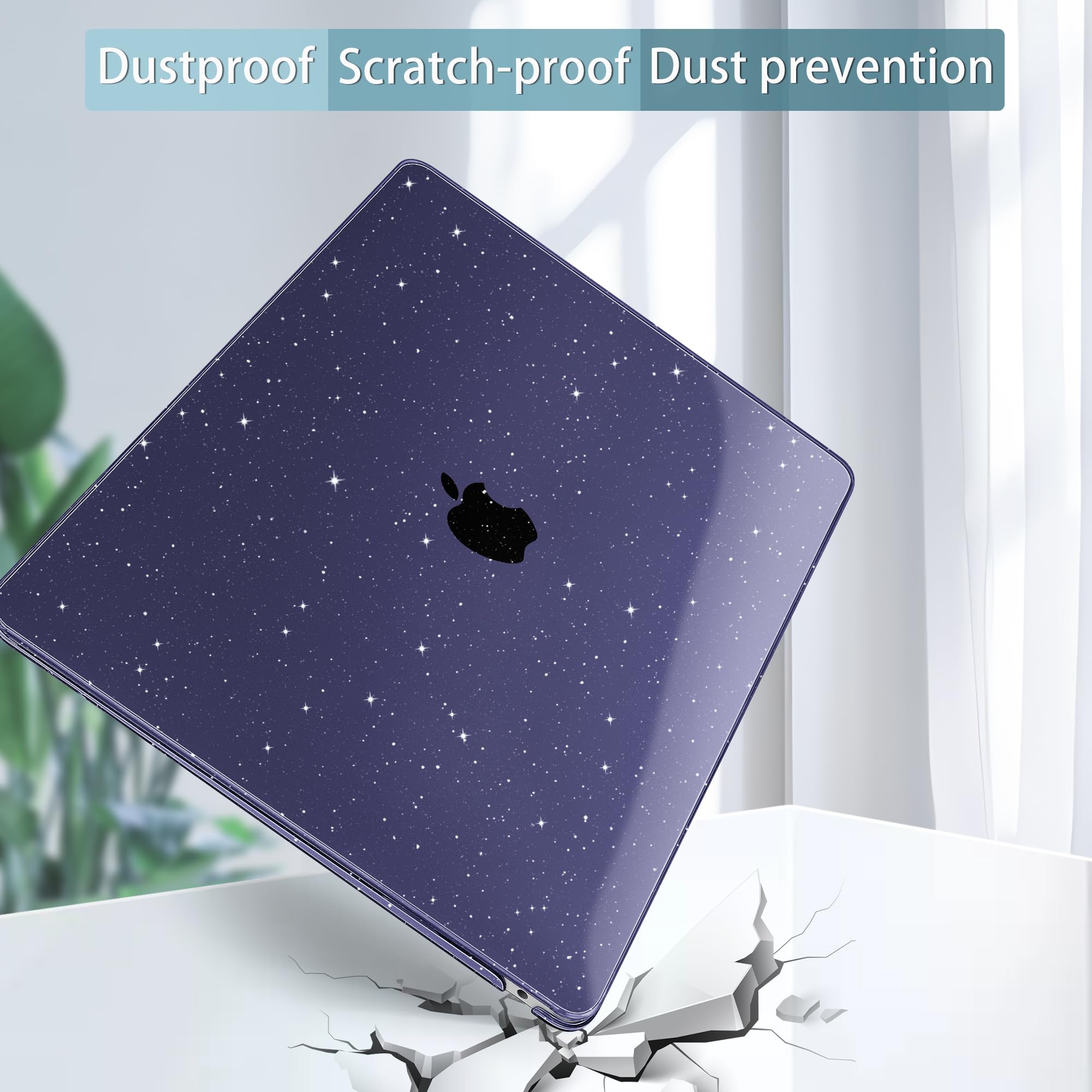 May Chen MacBook Air 13 inch Case (2021/2020/2019/2018 Models) - Hard Plastic Protective Shell Compatible with M1 A2337 A2179 A1932, Fits Retina Display & Touch ID - Shining Royal Blue | Perfect for Work, Travel & School Protection