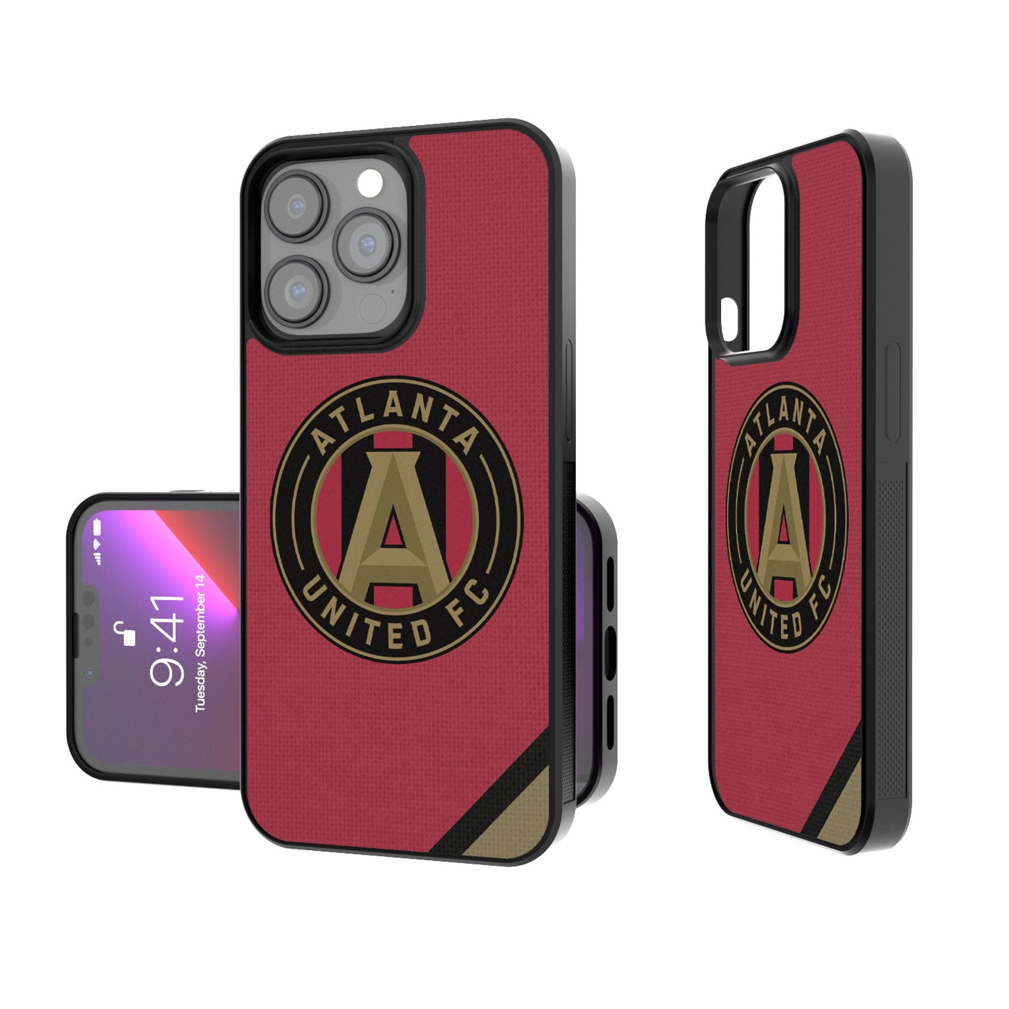 Atlanta United FC Diagonal Stripe Bumper Phone Case for iPhone & Samsung - Protective Cover for Soccer Fans & MLS Supporters - Perfect for Game Day & Everyday Use