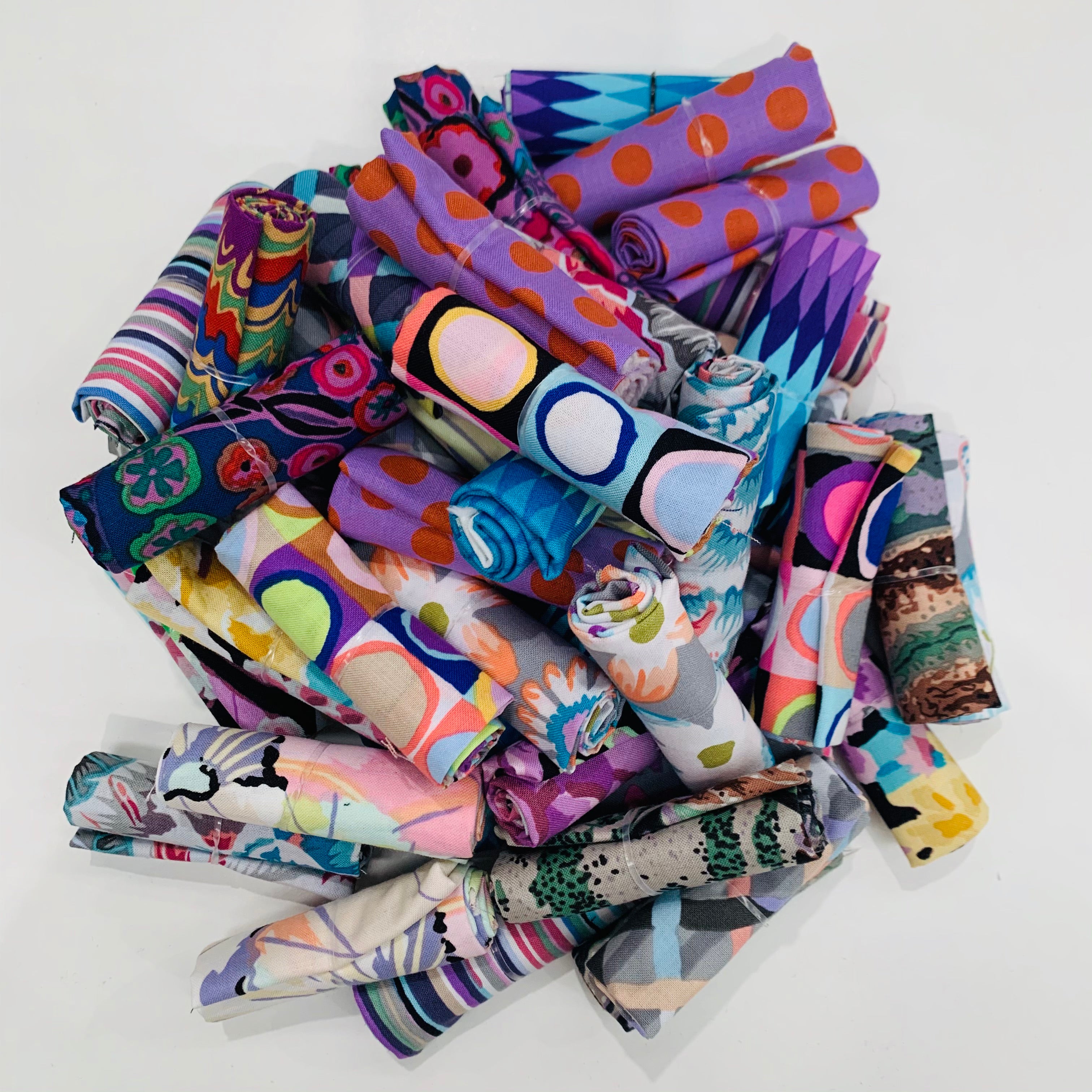Kaffe Fassett Fat 16th Bundle - Purple/Lilac Fabric for Quilting, Sewing & DIY Craft Projects | Perfect for Patchwork, Home Decor & Gift Making