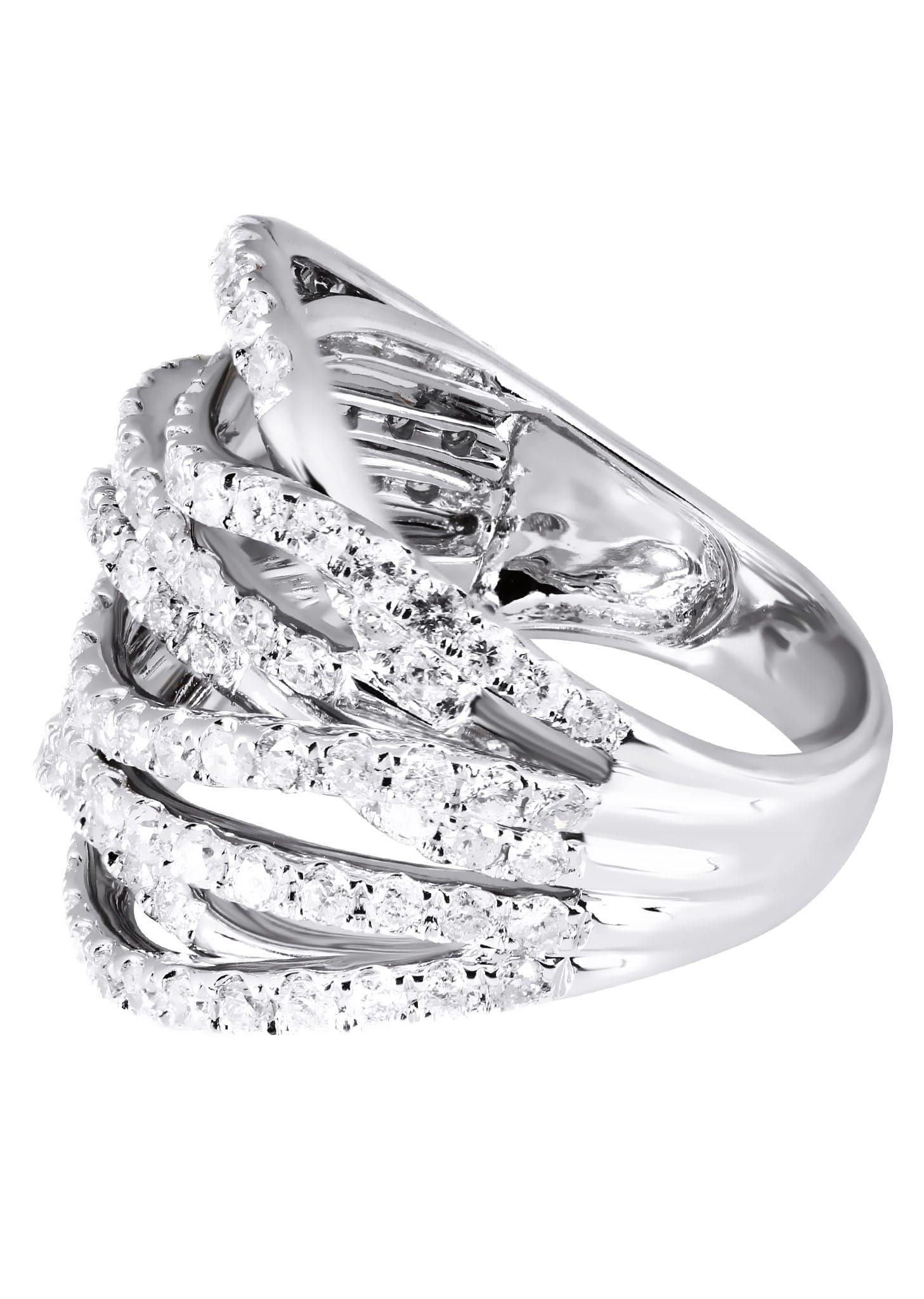 14K White Gold Ladies Diamond Cocktail Ring - 2.38 Carat Round Cut Solitaire Engagement Ring for Women - Elegant Jewelry Gift for Anniversary, Birthday & Special Occasions