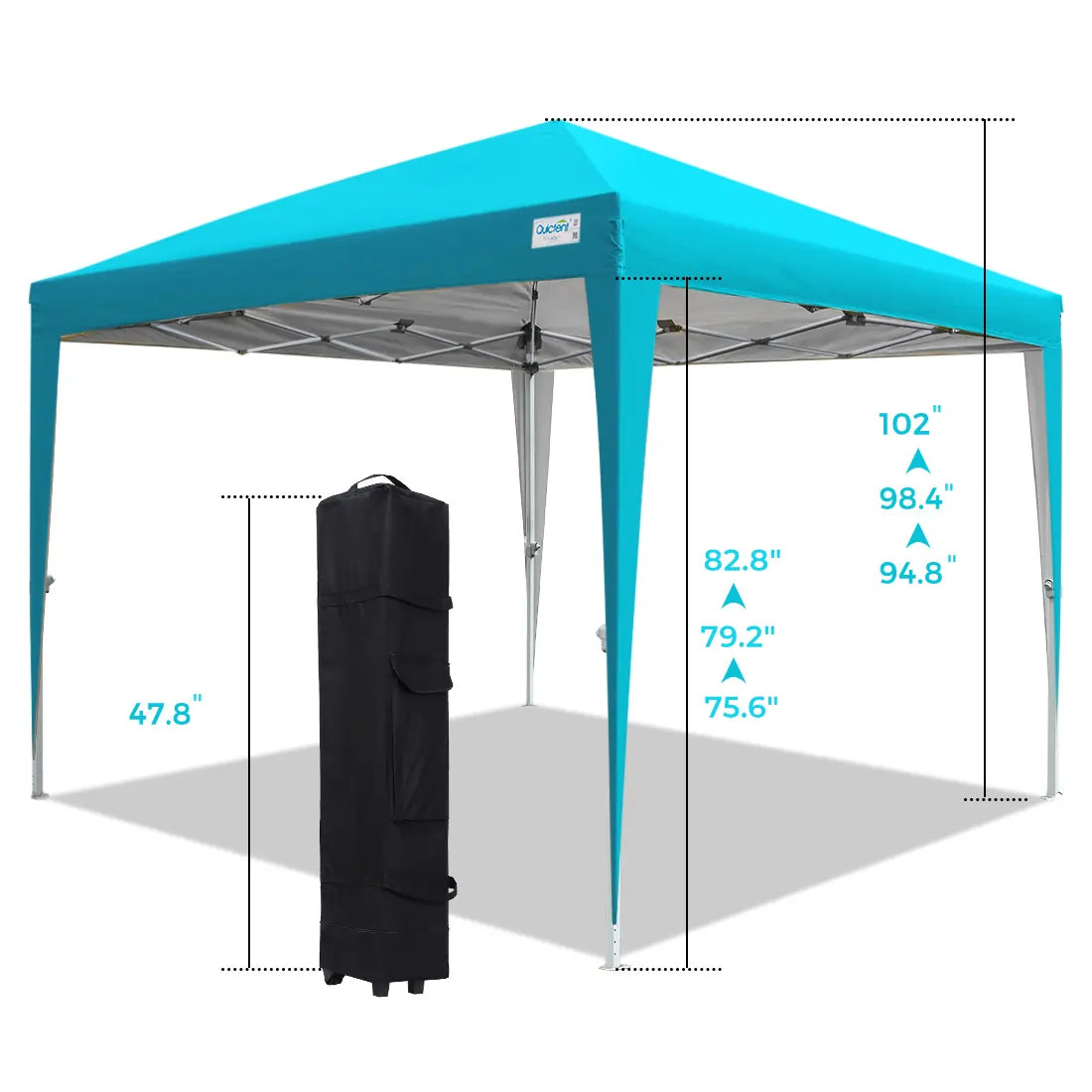 10' x 10' Instant Pop Up Canopy Tent with No Side Walls - Portable Outdoor Shelter for Camping, Beach, Picnics & Backyard Parties