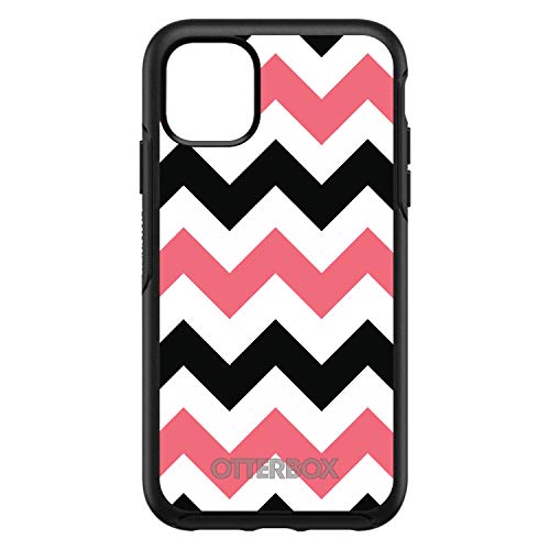 Black Pink Chevron Stripes On Black Case