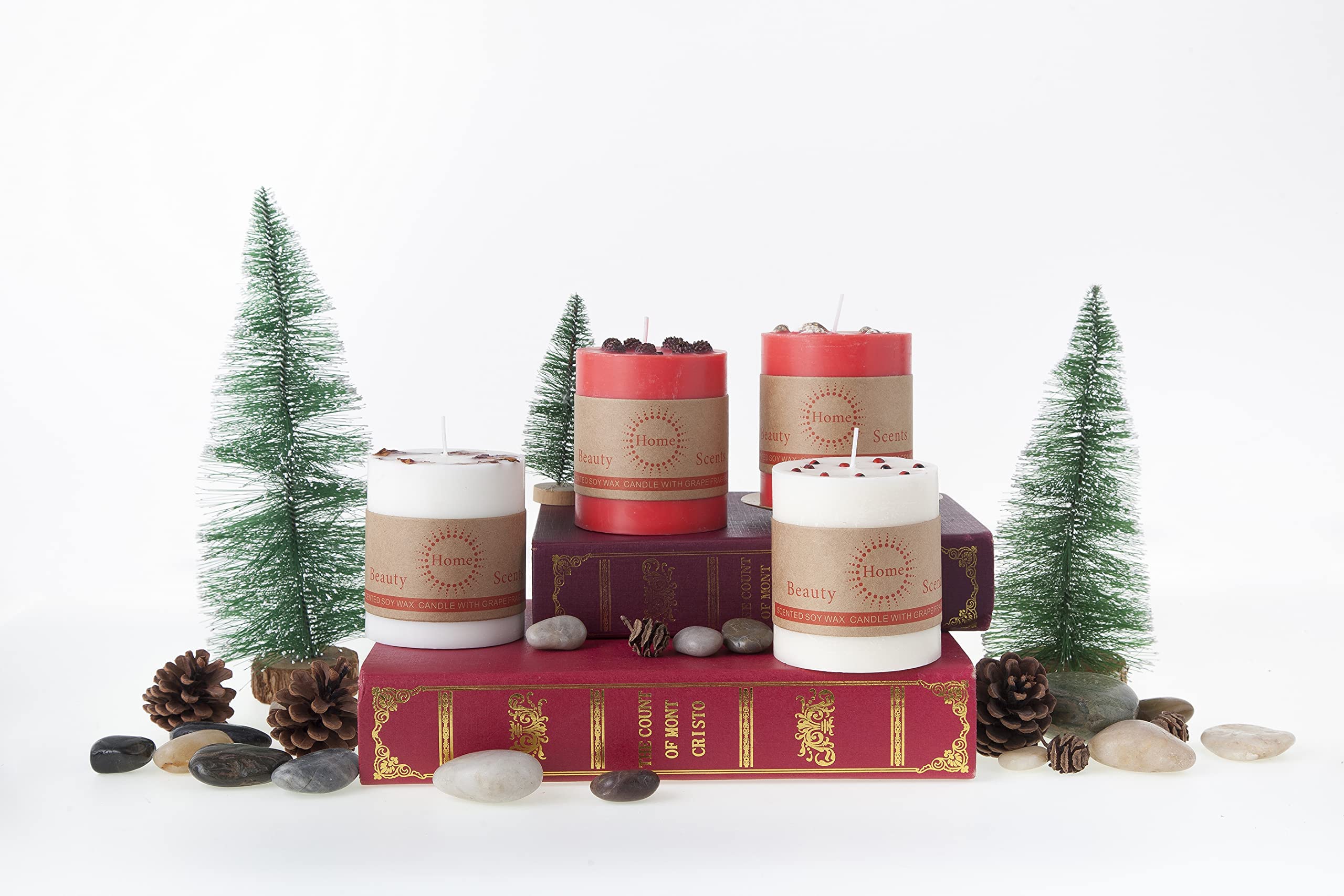 Christmas Tree Candle Mitten Candle Set - 6 Pack Holiday Scented Candles for Christmas Party Decorations, Home Decor & Festive Gifts (Ideal for Holiday Gatherings, Cozy Winter Nights & Gift Exchanges)