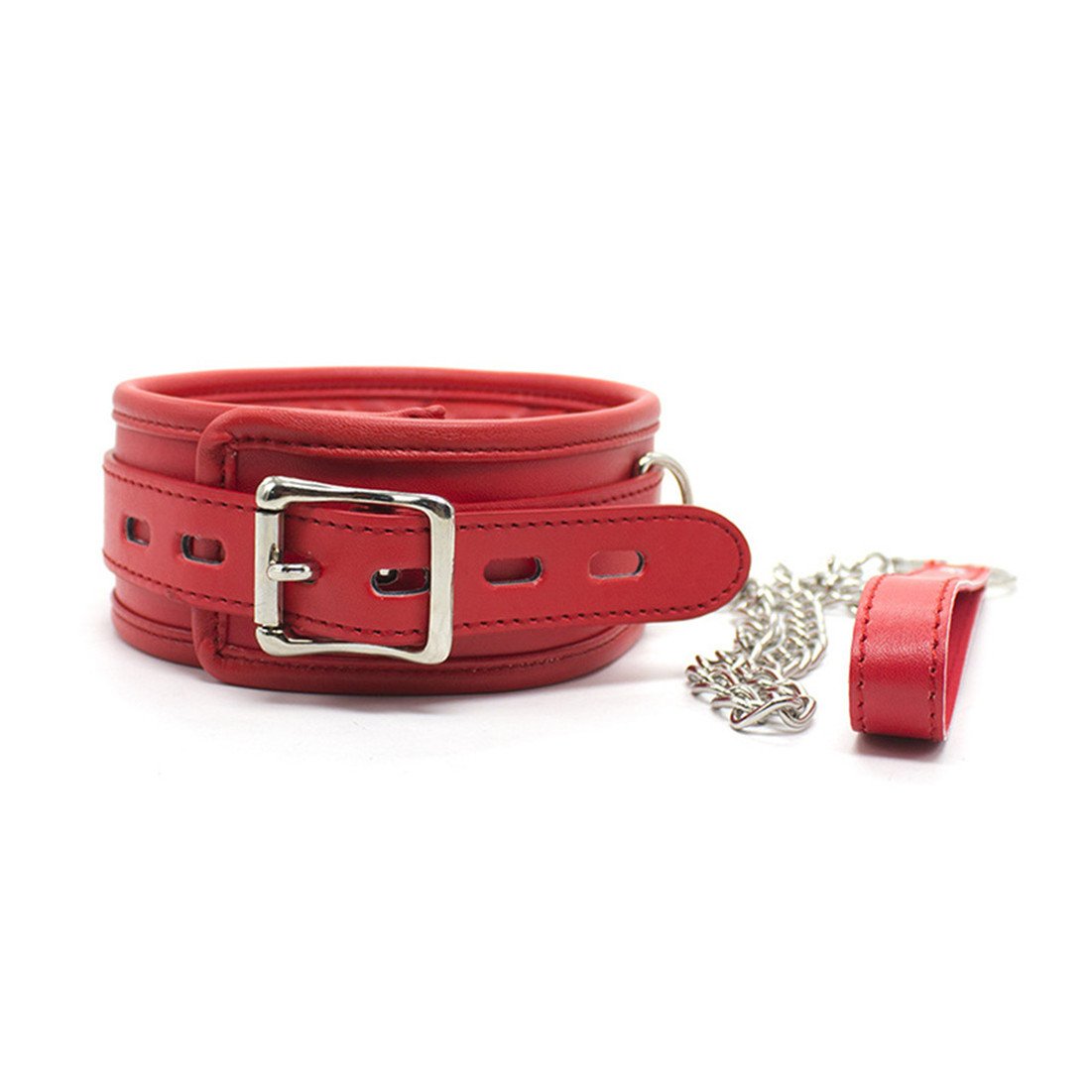 Premium Adjustable PU Leather Dog Collar & Leash Set - Soft Padded SM Choker for Pets, BDSM, Role Play - Perfect for Training, Bondage, and Costume Accessories