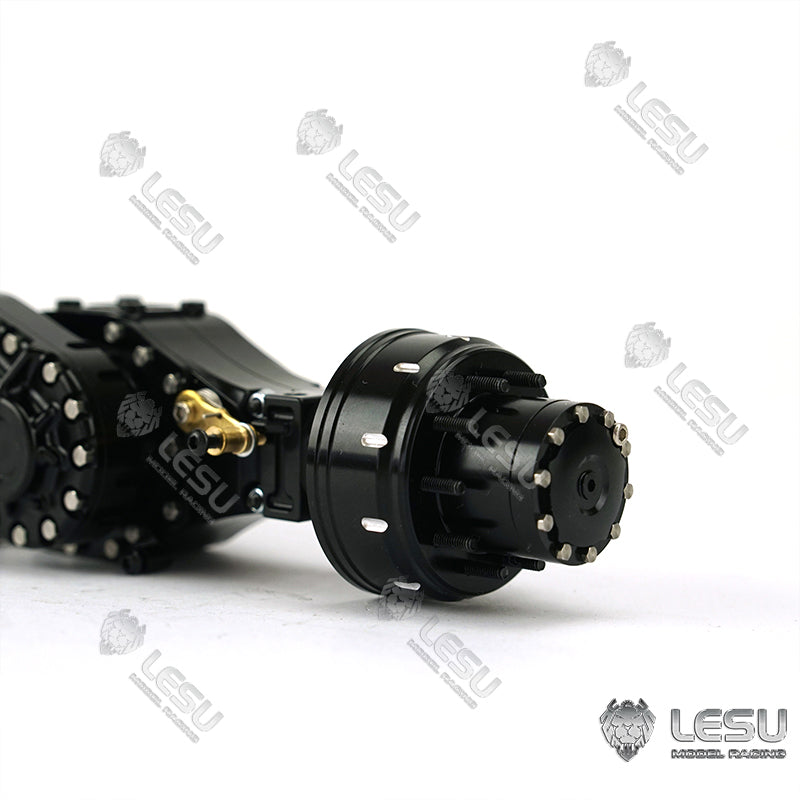 1/14 Scale RC Tractor Truck Metal Differential Axle Hub with 4x4/6x6/8x8 Wheel Reduction & Rubber Tires - Compatible with TAMIYA Dumper Models - Perfect for Off-Road Crawling and Heavy-Duty RC Truck Upgrades
