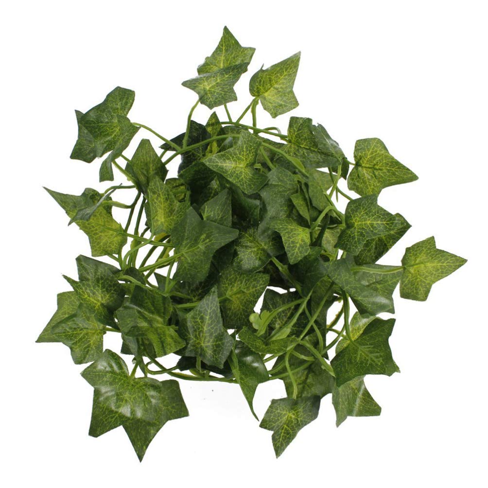 DOITOOL 2M Artificial Sweet Potato Vine Leaves Garland - Realistic Fake Foliage Hanging Decor for Garden, Wall, Wedding & Store Decoration | Perfect for Indoor/Outdoor Home Décor, Party Backdrops & Photo Props