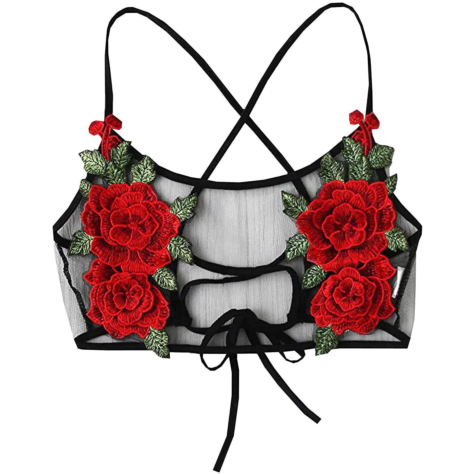 Sexy Lingerie Set for Women - Elegant Floral Embroidery See-Through Corset & Panties Lace Underwear Set | Perfect for Valentine's Day, Honeymoon & Romantic Nights