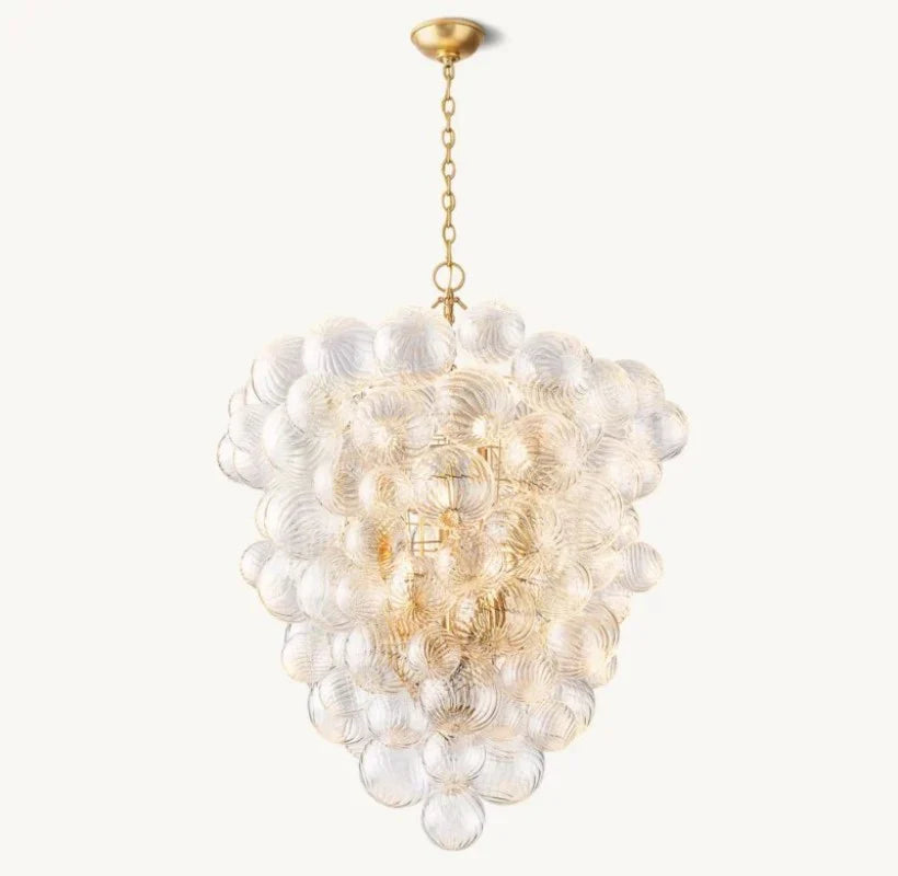 Tammy Grape Glass Ball Chandelier - Elegant Crystal Ceiling Light Fixture for Dining Room, Living Room, Bedroom & Entryway Decor