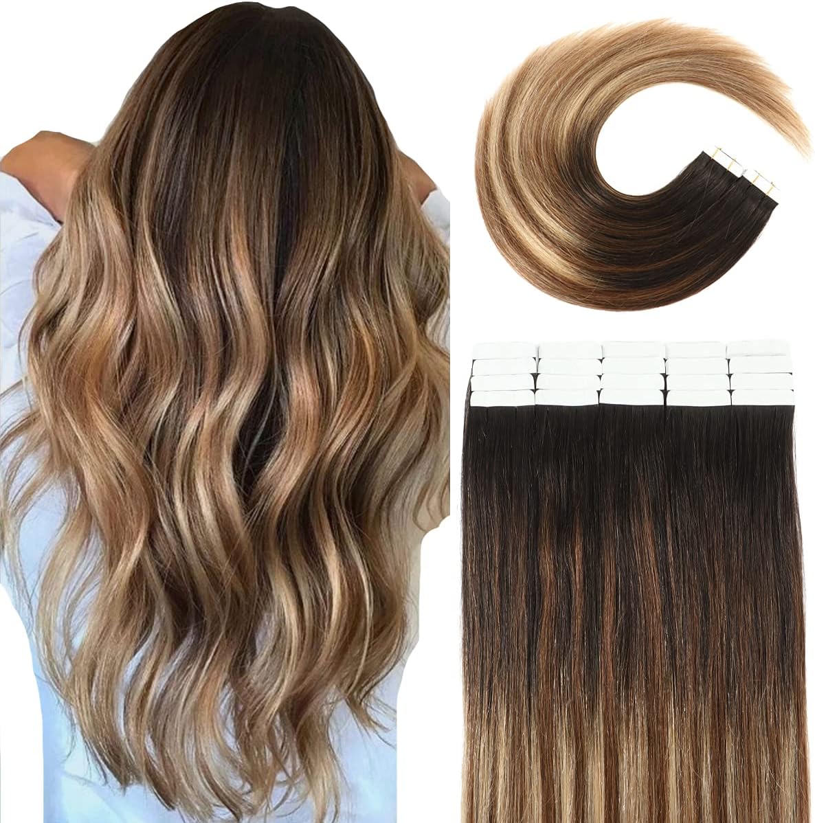 Seamless Skin Weft Tape for Human Hair Extensions - Invisible Hair Integration for Natural Look | Perfect for Daily Wear, Special Occasions & Styling