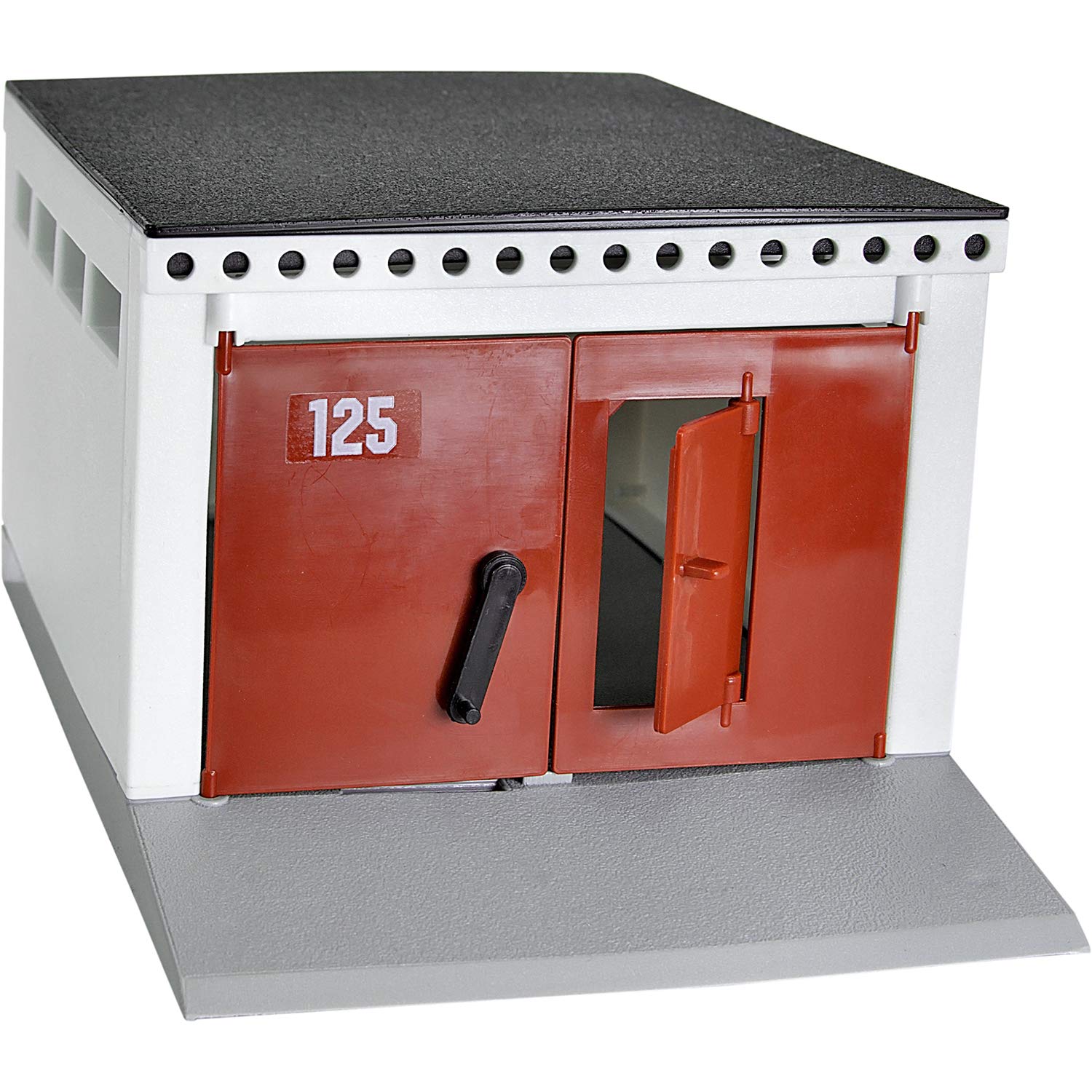 1/32 1/36 1/43 Scale Russian Parking Garage Building Model with Open Doors - Collectible Diecast Car Display for Diorama & Train Layouts