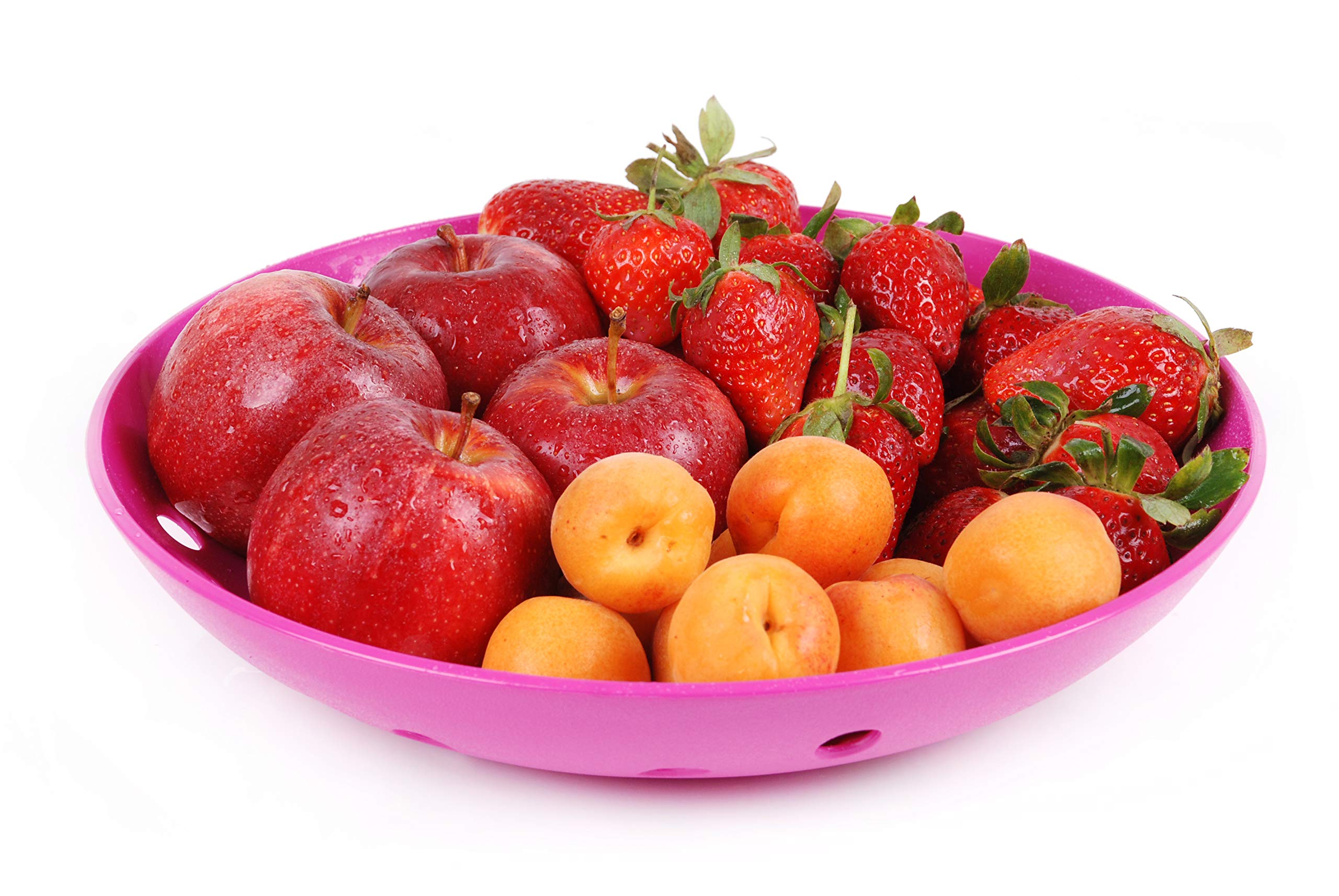 Mintra Home Curly Collection Fuchsia Fruit Tray - 1 Pack - Elegant Serving Dish for Parties, Dining & Home Decor