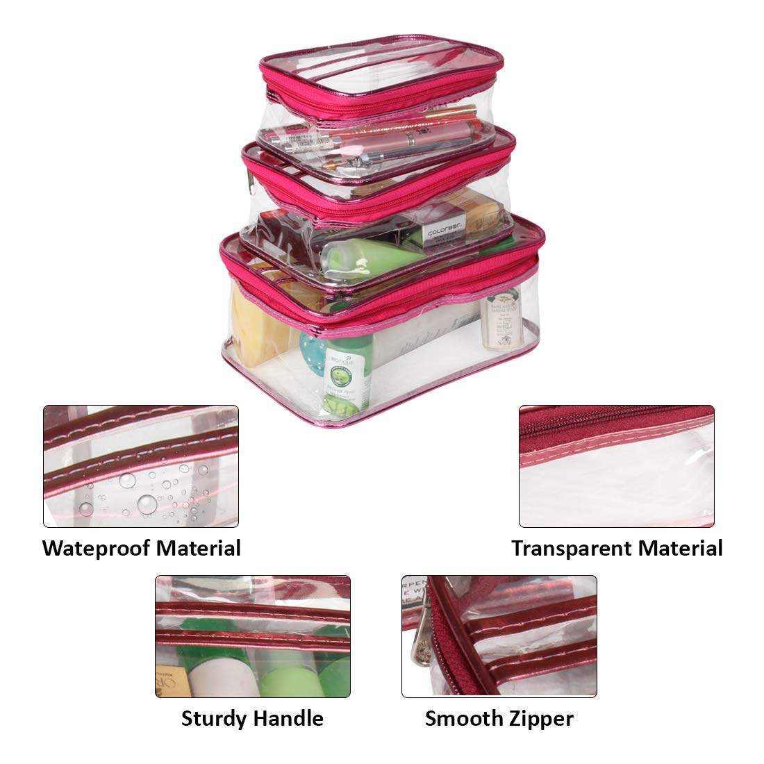 Premium Travel Toiletry Bag Set - 9 Pcs Makeup & Jewelry Organizer Pouch for Women | Waterproof Cosmetic Case, Toiletries Bag for Vacation, Gym, Business Trips & Daily Use