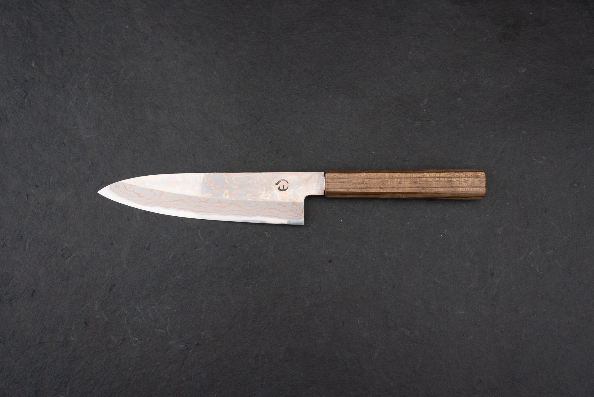 Premium Mutsumi Hinoura V-Toku Rainbow Damascus Petty Knife 150mm - Japanese Kitchen Knife for Precision Slicing, Dicing & Garnishing - Perfect for Chefs & Home Cooks