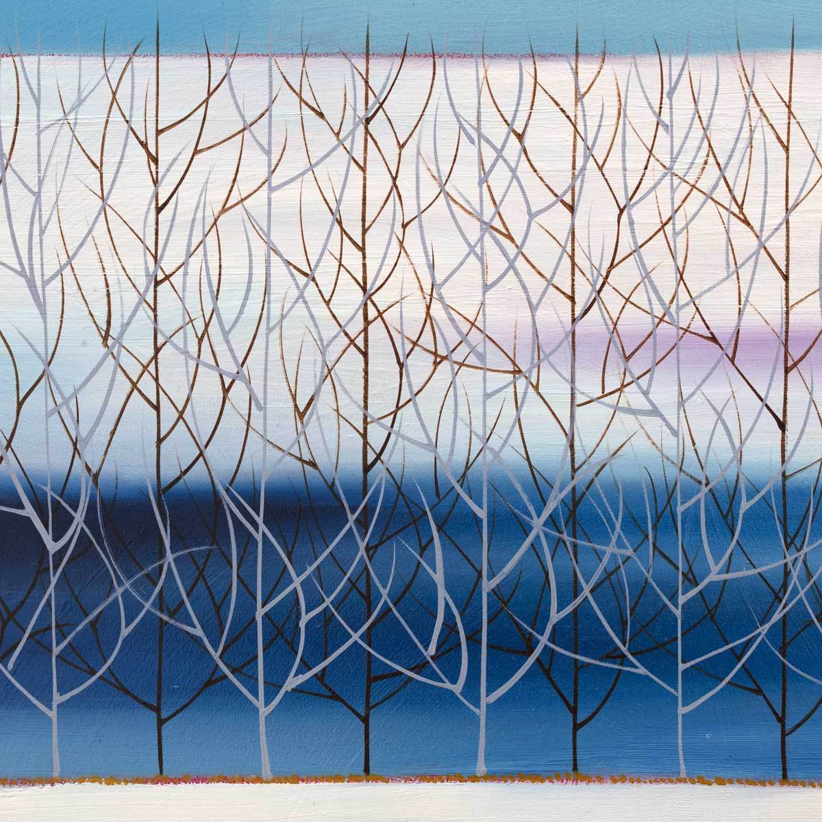Original Winter View Landscape Painting - Handmade Artwork for Home Decor, Office & Gift Giving
