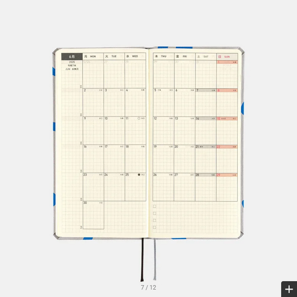 Hobonichi Techo 2025 Planner - Hardcover Weekly Horizontal Layout, January Start, Monday Start | English Edition | Perfect for Journaling, Scheduling & Productivity