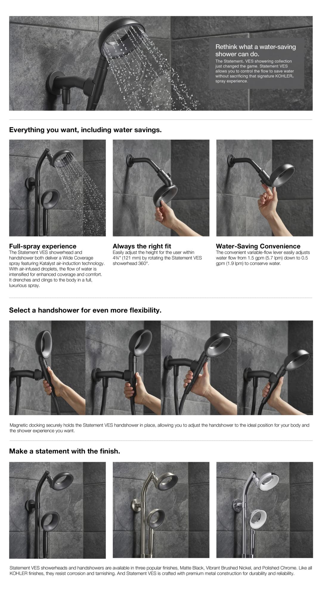 KOHLER STATEMENT™ Vessel Sink Faucet with Supply Lines - Modern Bathroom Sink Faucet for Vanity, Powder Room & Guest Bathroom