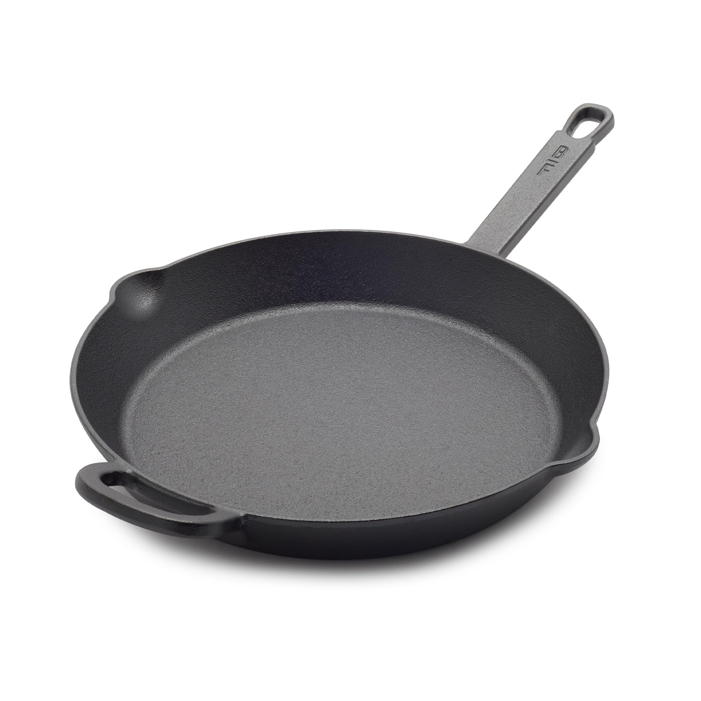 GreenPan x Bobby Flay 12-Inch Pre-Seasoned Cast Iron Skillet with Helper Handle - Professional Heavy Duty Cookware for Induction, Stovetop, Oven & Grill - Perfect for Searing, Baking & Outdoor BBQ - Indoor/Outdoor Use (Black)