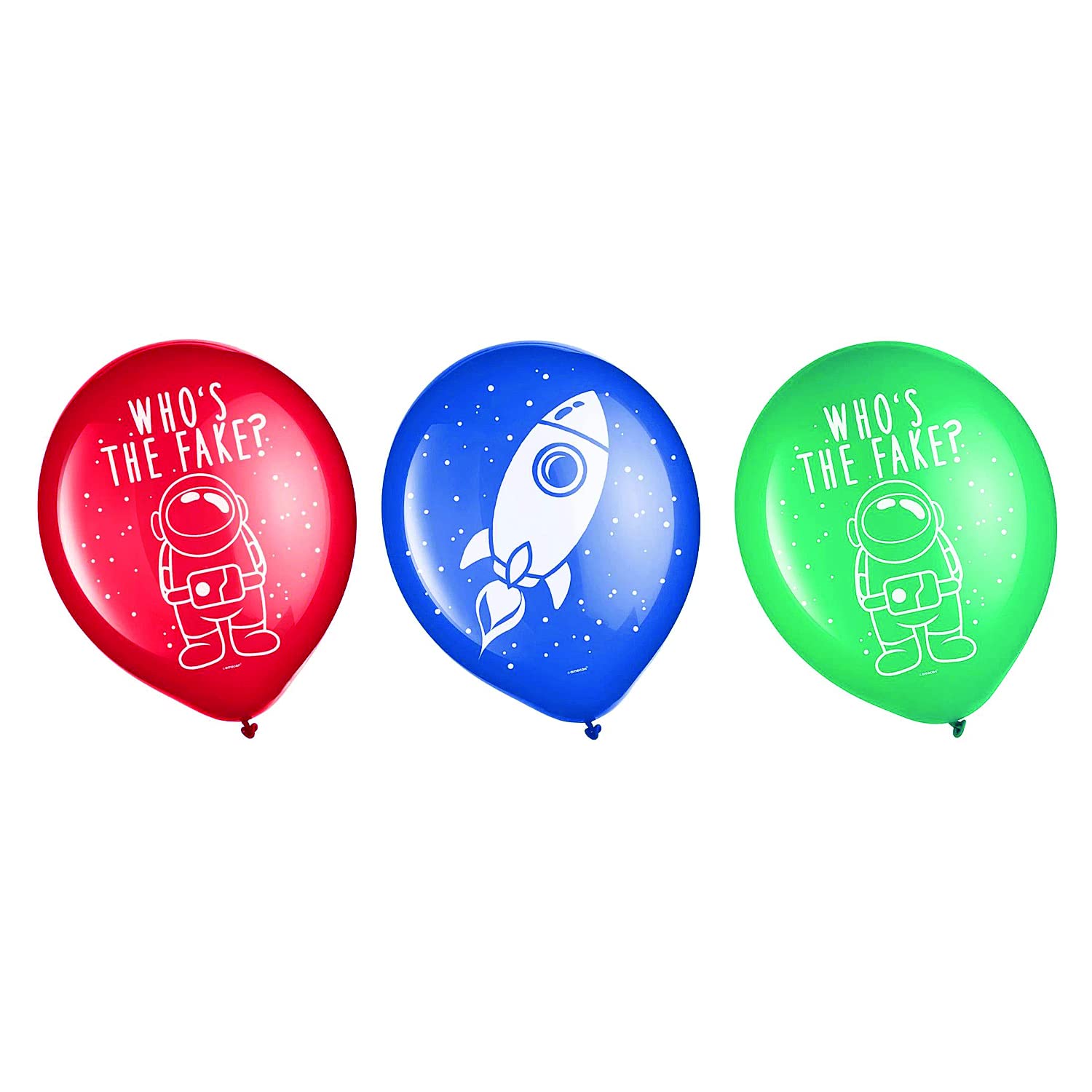 Spies in Space 12 Inch Latex Balloons - 6 Pack for Birthday Party Decorations, Space Themed Events & Kids Room Decor
