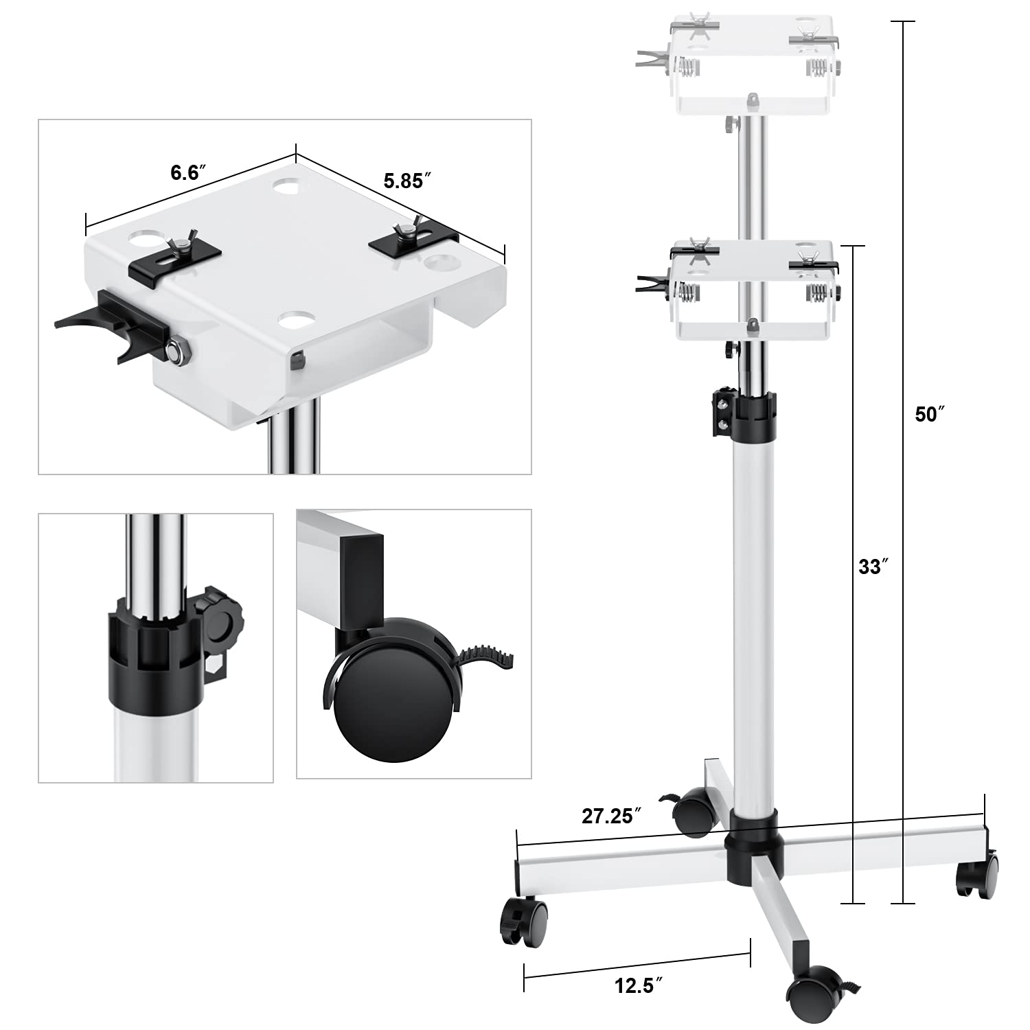 4.3HP Adjustable Speed & Heat Pet Grooming Dryer with Stand - Professional High Velocity Dog Hair Dryer for Fluffy Pets - Perfect for Grooming Salons, Pet Spas & Home Use