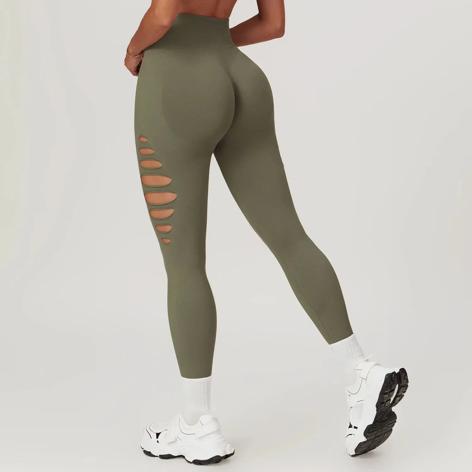 Seamless Yoga Pants for Women - High Waist Workout Leggings with Hollow Out Design, Running Tights & Gym Clothing | Perfect for Yoga, Fitness, Running and Daily Wear