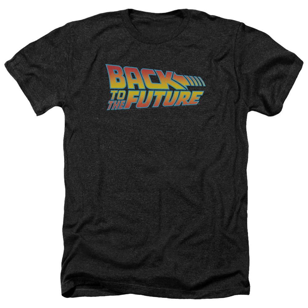 Back to The Future Logo Unisex Heather T-Shirt for Men & Women - Casual Wear, Movie Fan Gift, Pop Culture Apparel
