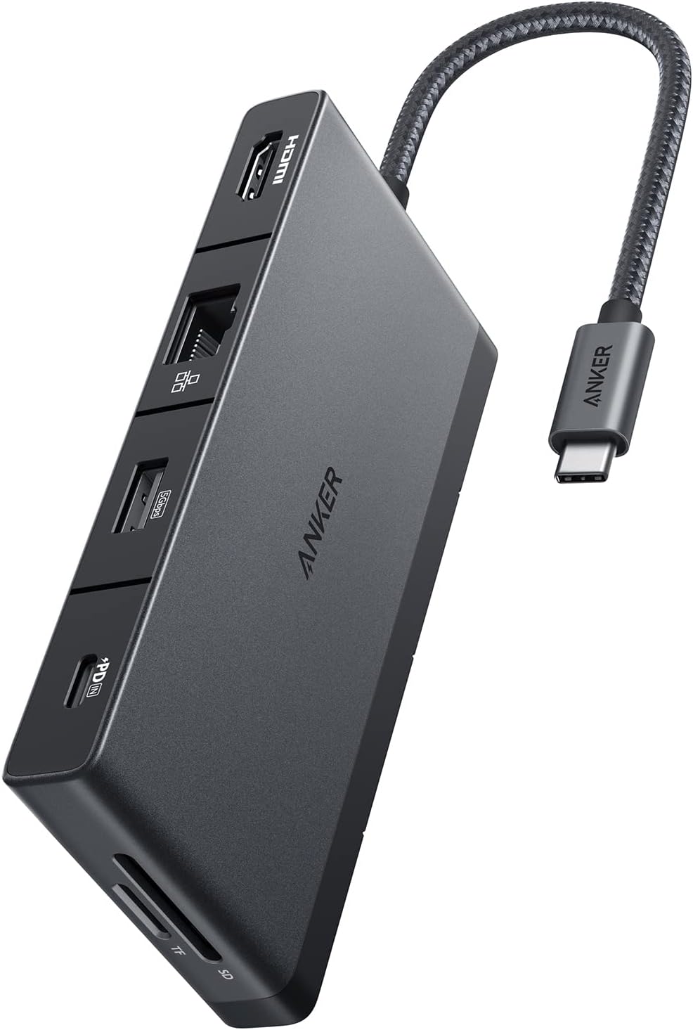 Anker 552 USB C Hub 9-in-1 with 85W Power Delivery, 4K HDMI, Ethernet & SD Card Reader - Compatible with MacBook Pro/Air, Windows Laptops - Perfect for Home Office, Gaming & Video Editing